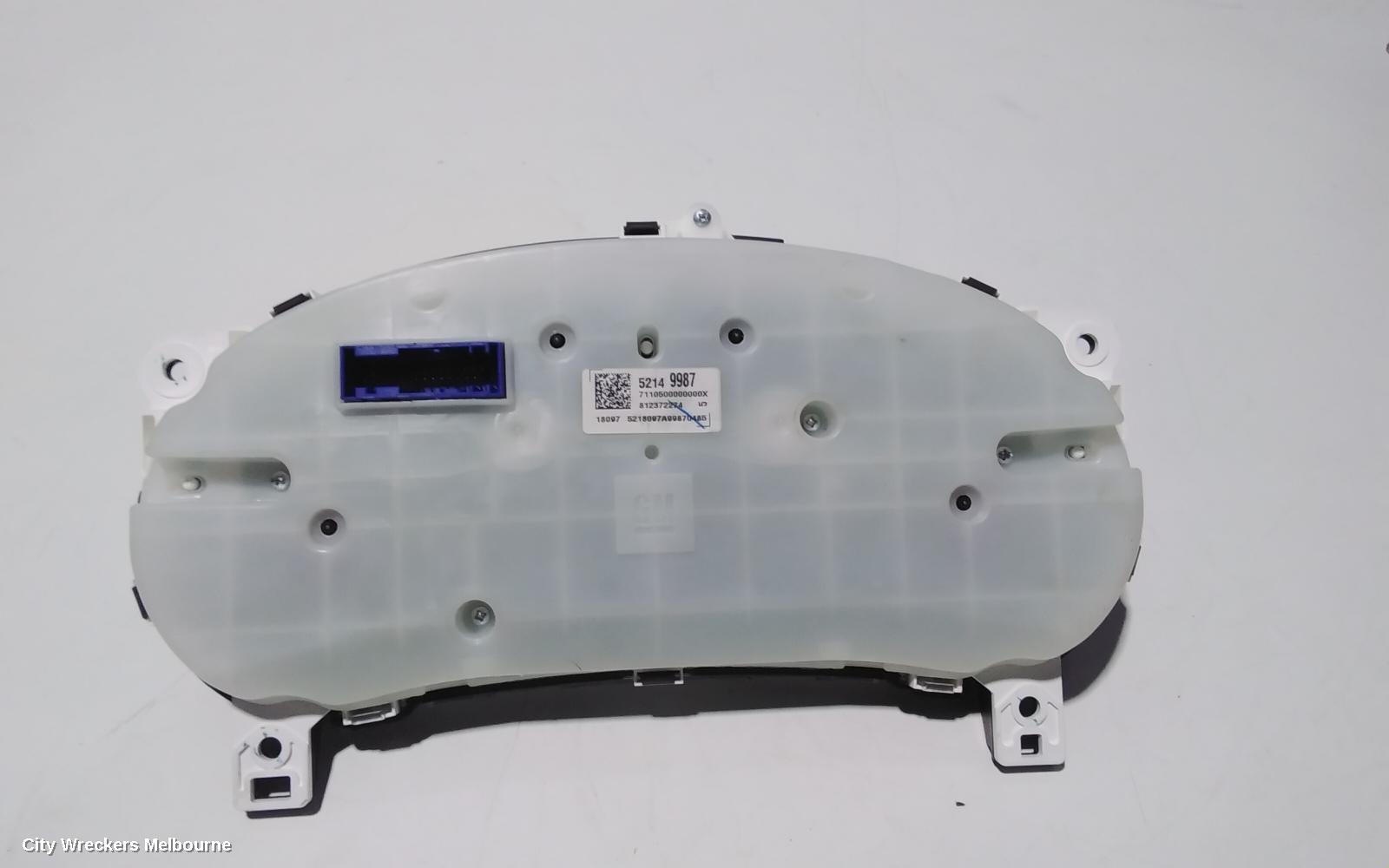 HOLDEN COLORADO INSTRUMENT CLUSTER, AUTO T/M, RG, 07/2016 - 12/2020
