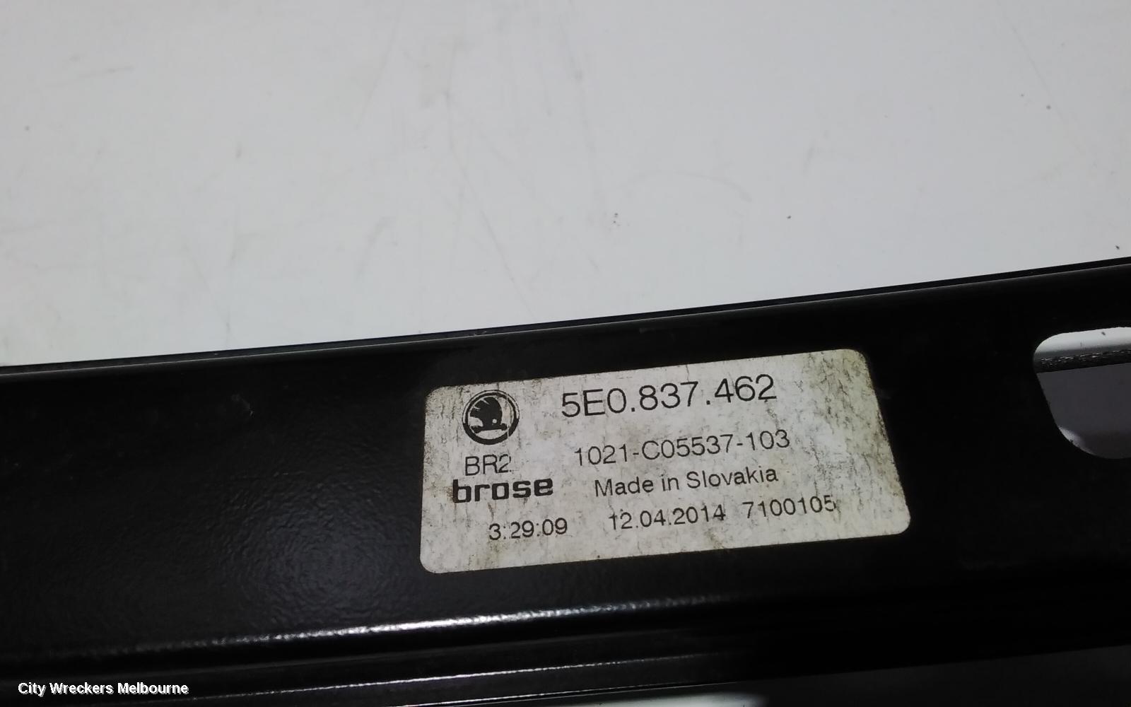 SKODA OCTAVIA RIGHT FRONT DOOR HINGE PILLAR, NE, 09/2013 - 09/2020