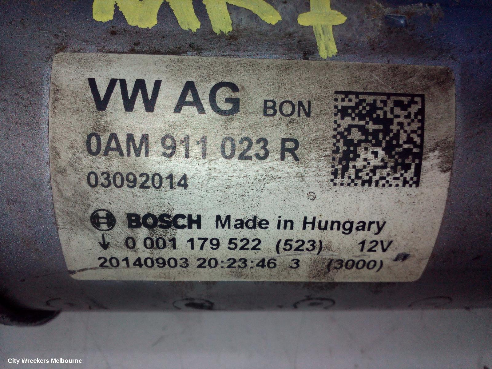 VOLKSWAGEN GOLF STARTER, PETROL, 1.4, AUTO T/M, BOSCH, GEN 7, 03/2013 - 08/2020