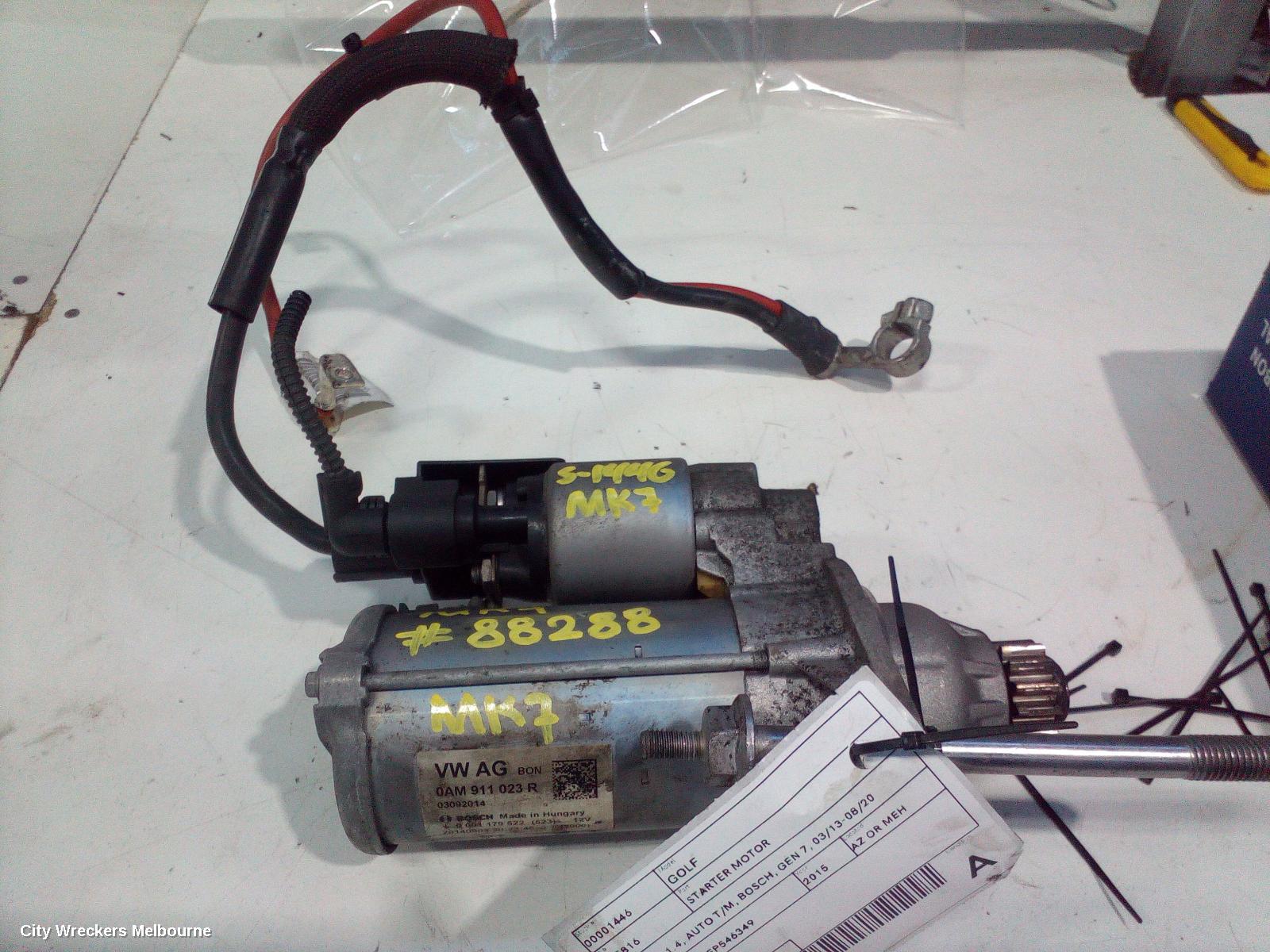 VOLKSWAGEN GOLF STARTER, PETROL, 1.4, AUTO T/M, BOSCH, GEN 7, 03/2013 - 08/2020