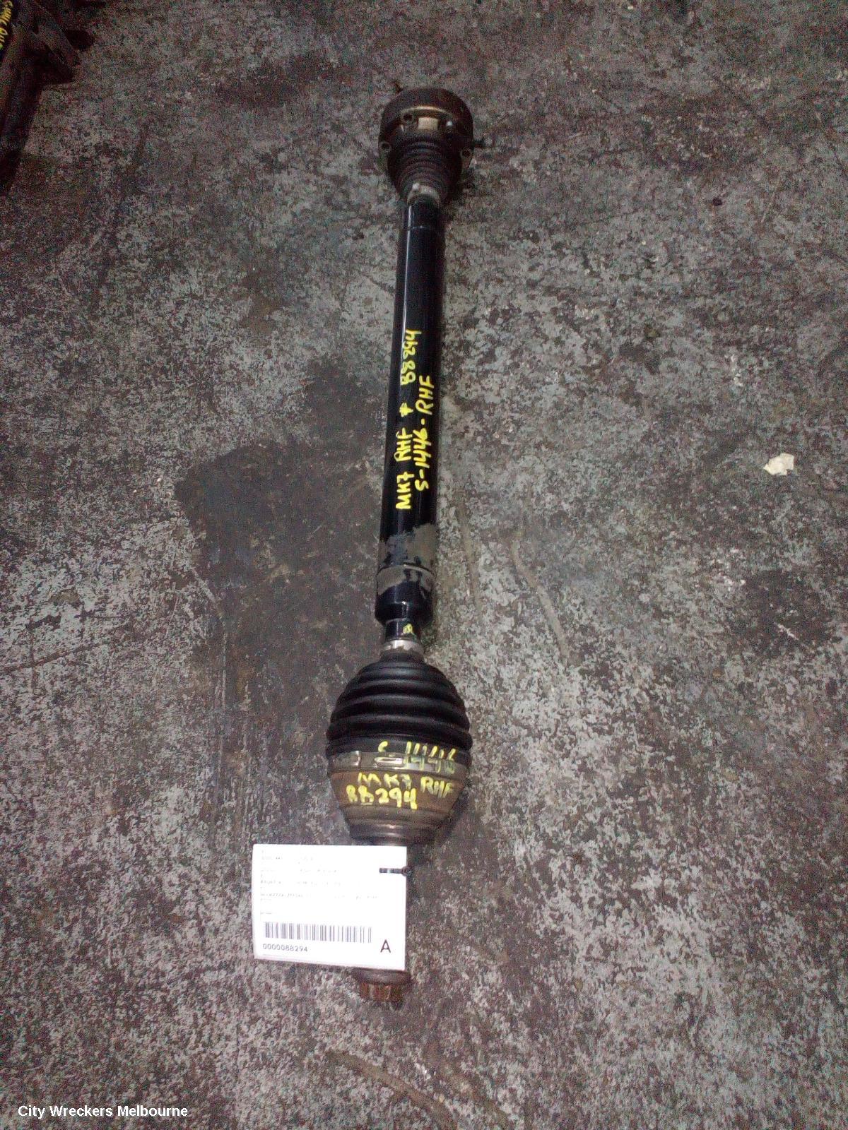 VOLKSWAGEN GOLF RIGHT DRIVESHAFT, FRONT, AUTO T/M, PETROL, 1.4, GEN 7, 03/2013 - 03/2017