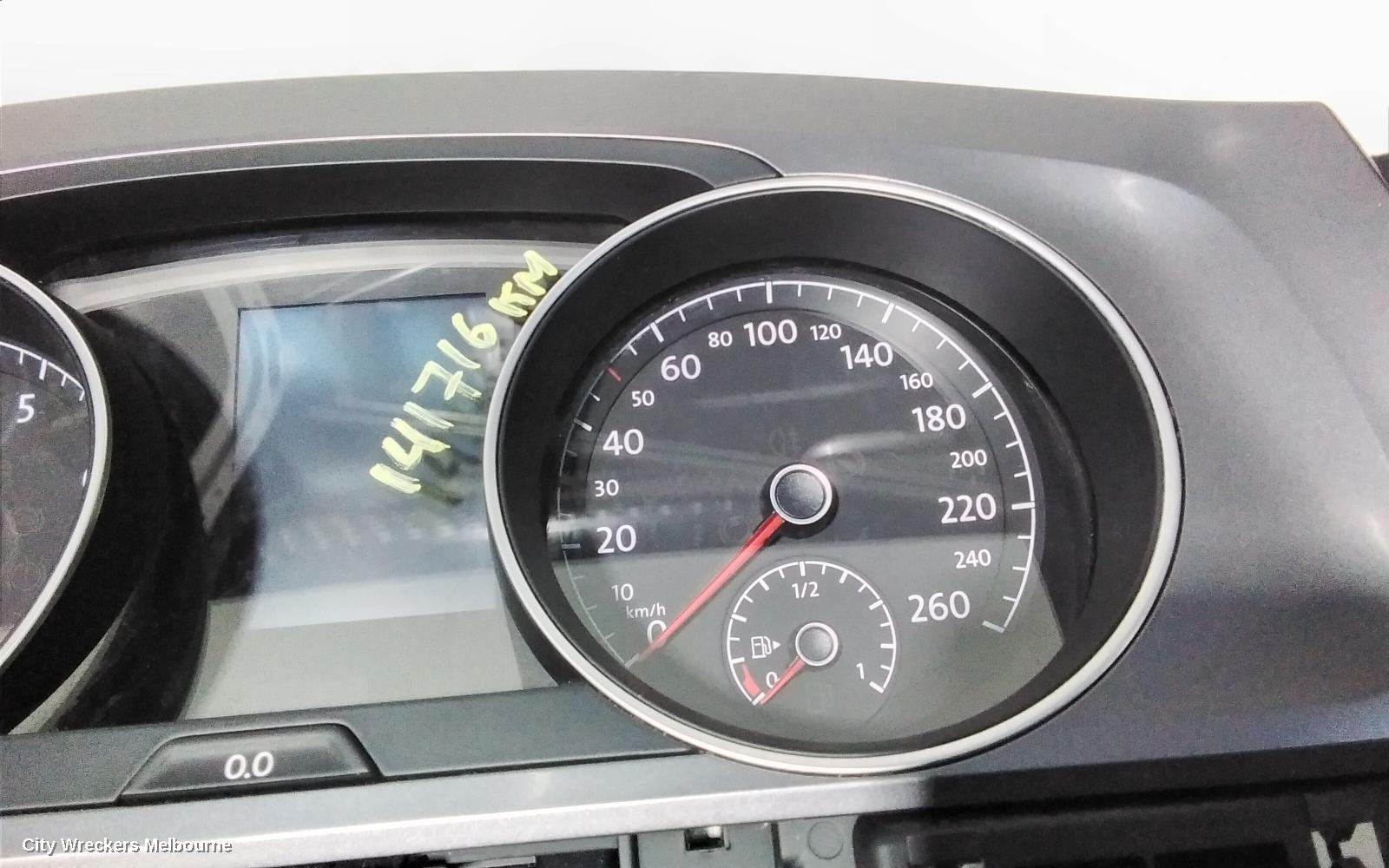 VOLKSWAGEN GOLF INSTRUMENT CLUSTER, INSTRUMENT CLUSTER, PETROL, BASE/COMFORTLINE/TRENDLINE, GEN 7, 03/2013 - 03/2017