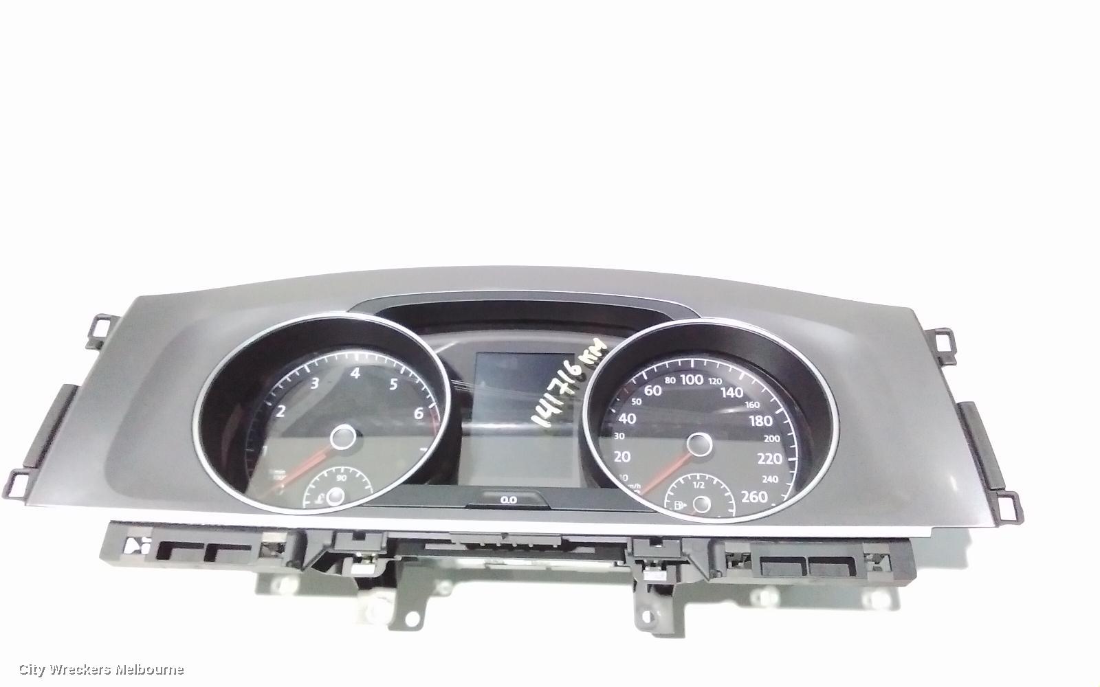 VOLKSWAGEN GOLF INSTRUMENT CLUSTER, INSTRUMENT CLUSTER, PETROL, BASE/COMFORTLINE/TRENDLINE, GEN 7, 03/2013 - 03/2017