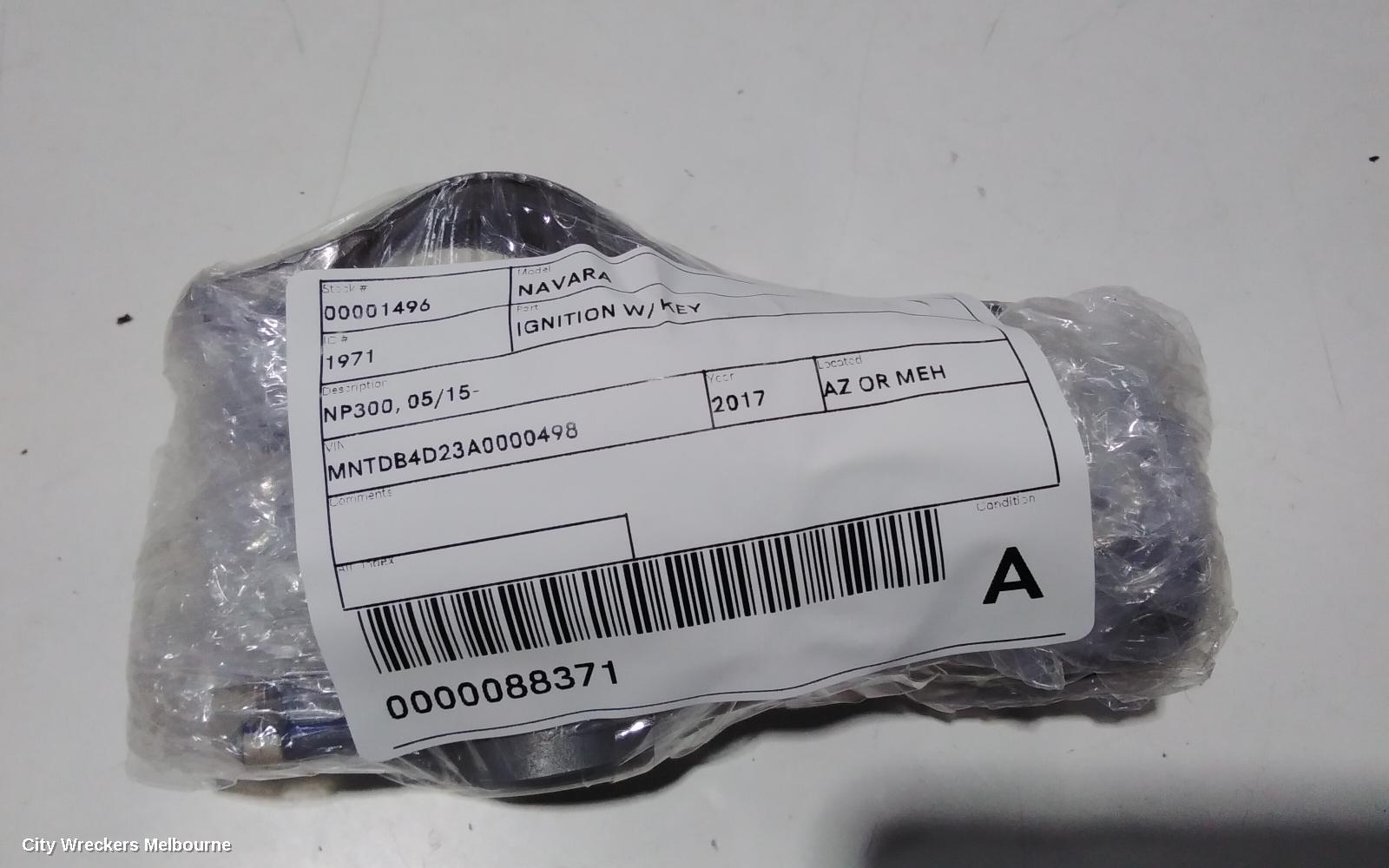 NISSAN NAVARA IGNITION W/ KEY, NP300, 05/2015 - 01/2026