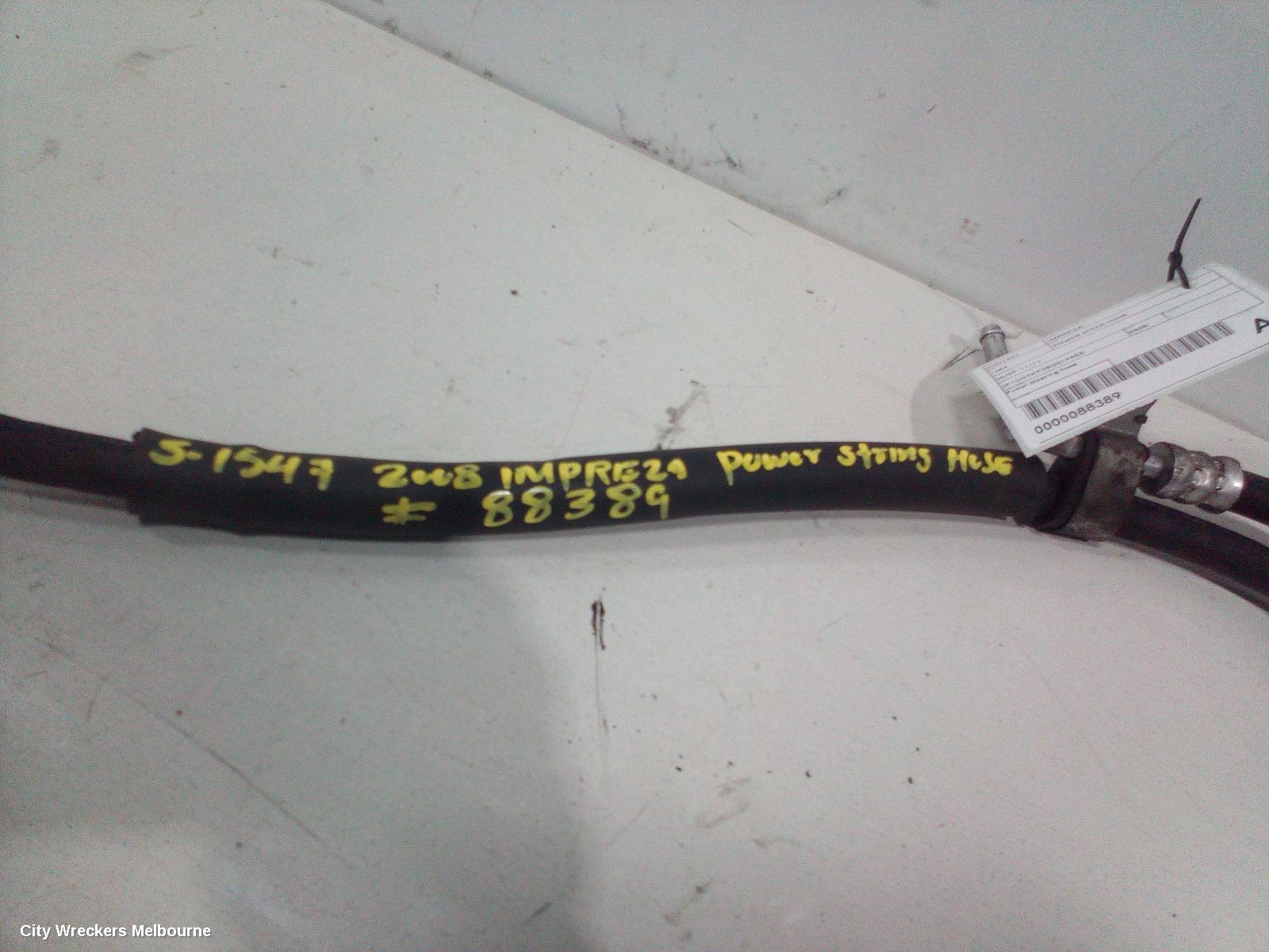 SUBARU IMPREZA POWER STEER HOSE, PETROL, 2.0, EJ20, QUAD CAM VVT, HIGH PRESSURE LINE, G3, 04/2007 - 11/2011