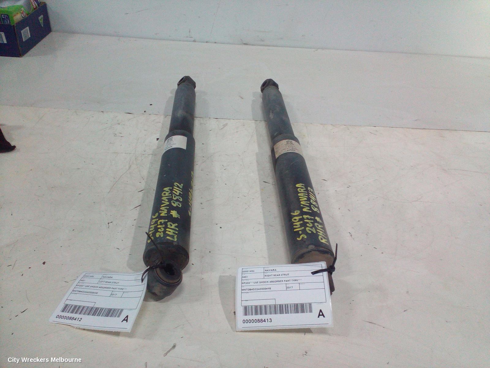 NISSAN NAVARA LEFT REAR STRUT, NP300**USE SHOCK ABSORBER PART TYPE***