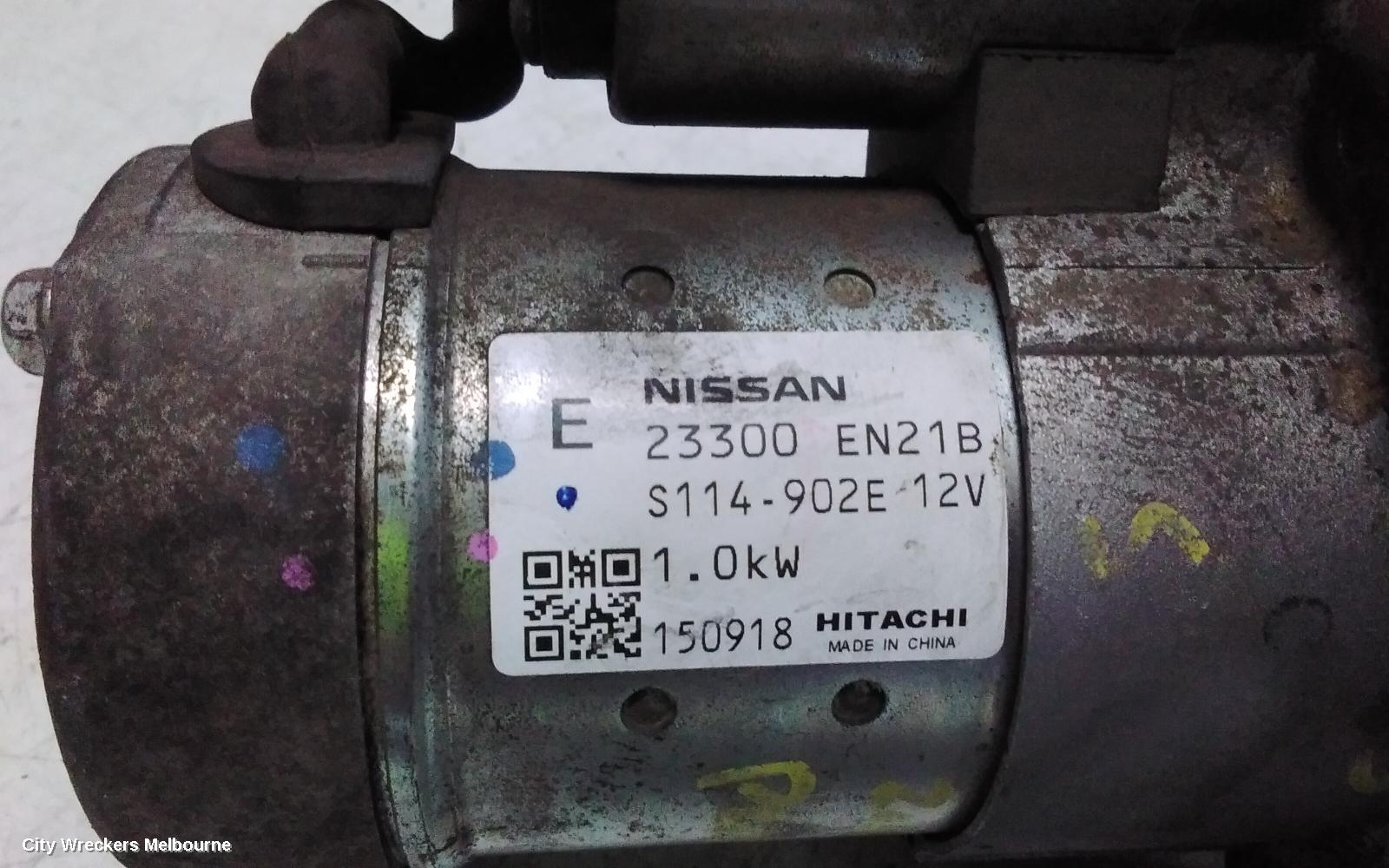 NISSAN PULSAR STARTER, PETROL, 1.8, MRA8DE, B17/C12, 12/2012 - 12/2017