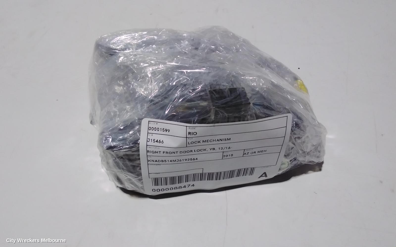 KIA RIO DOOR/BOOT/GATE LOCK, RIGHT FRONT DOOR LOCK, YB, 12/2016 ONWARDS