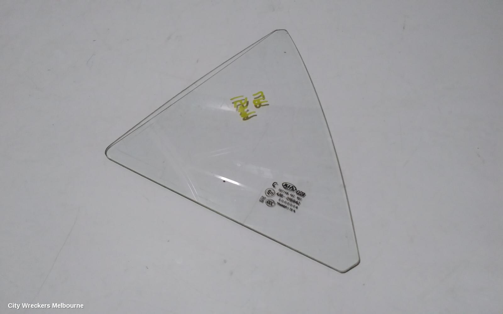 KIA RIO LEFT REAR 1/4 DOOR GLASS, YB, 12/2016 - 06/2023