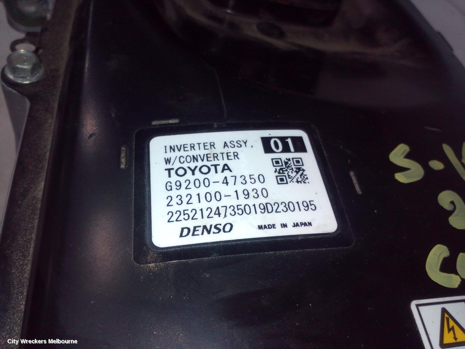 TOYOTA COROLLA INVERTER, HYBRID INVERTER, ZWE211R, 07/2018 ONWARDS