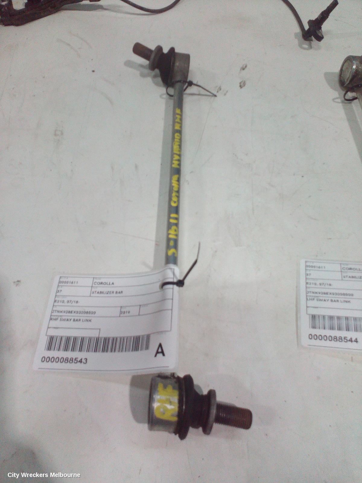 TOYOTA COROLLA STABILISER BAR, E210, HATCH, 07/2018 ONWARDS