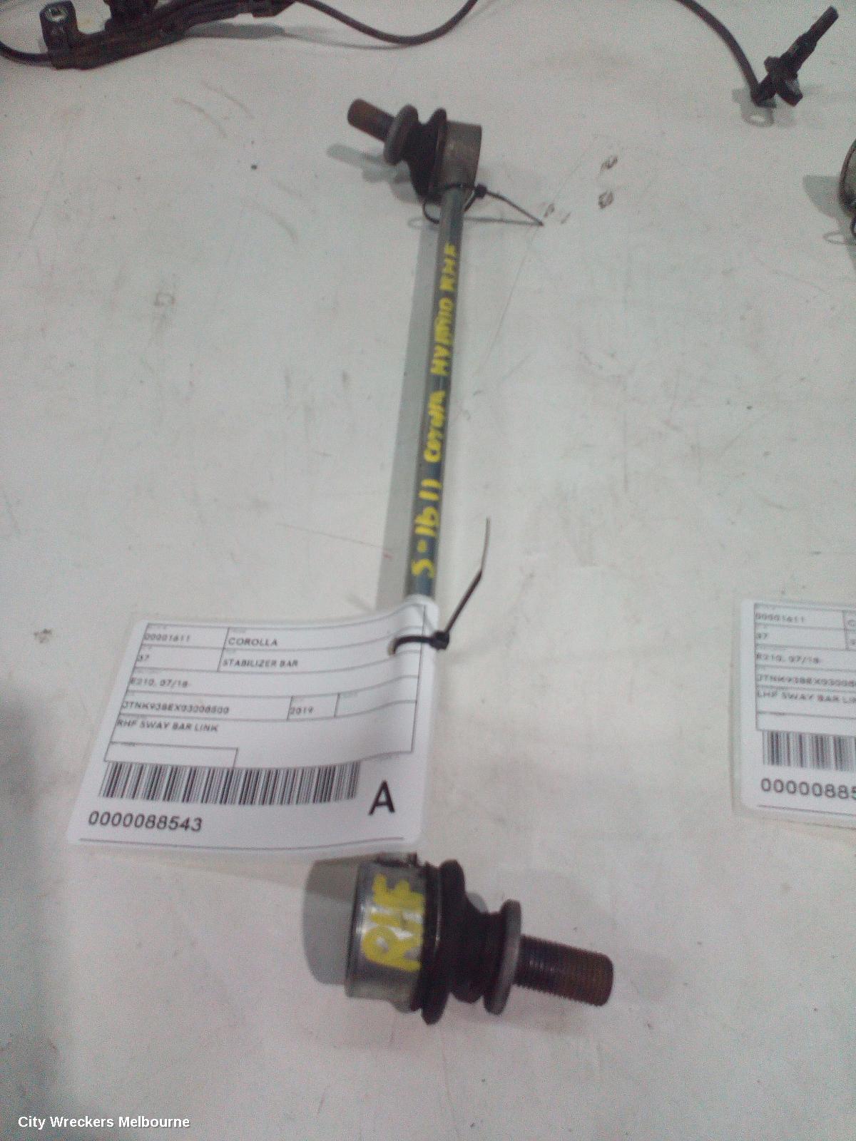 TOYOTA COROLLA STABILISER BAR, E210, HATCH, 07/2018 ONWARDS