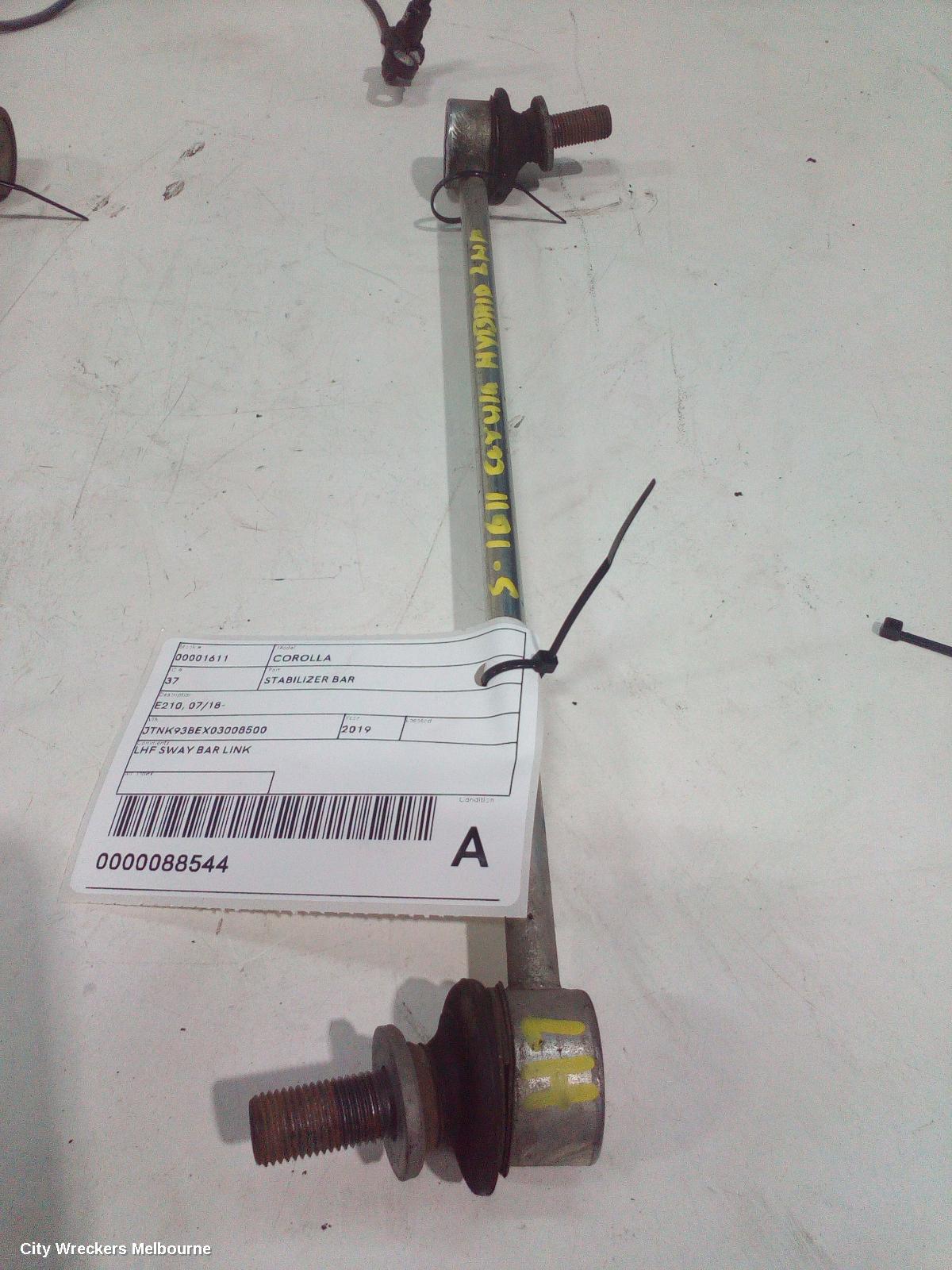 TOYOTA COROLLA STABILISER BAR, E210, HATCH, 07/2018 ONWARDS