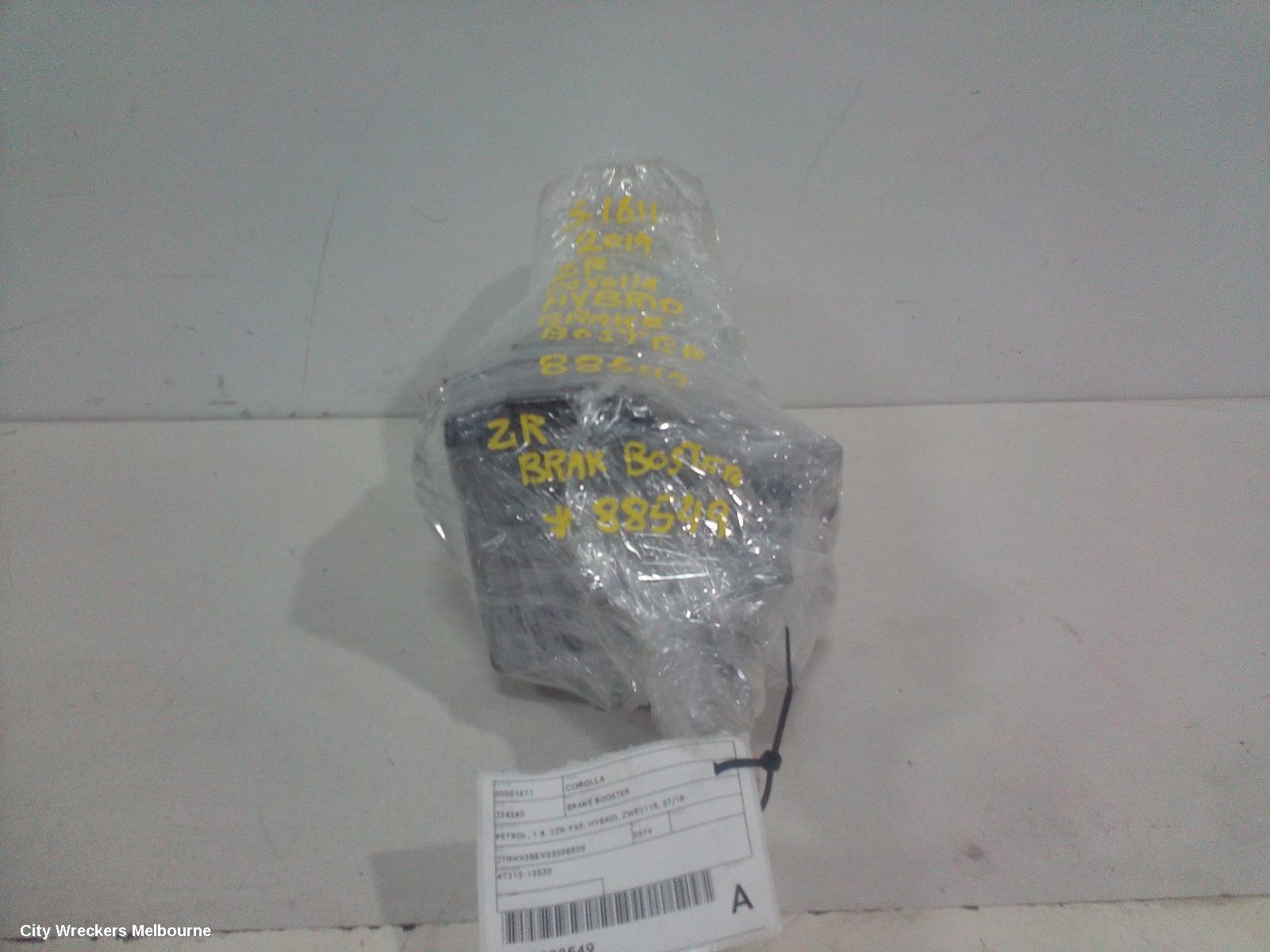 TOYOTA COROLLA BRAKE BOOSTER, PETROL, 1.8, 2ZR-FXE, HYBRID, ZWE211R, 07/2018 ONWARDS