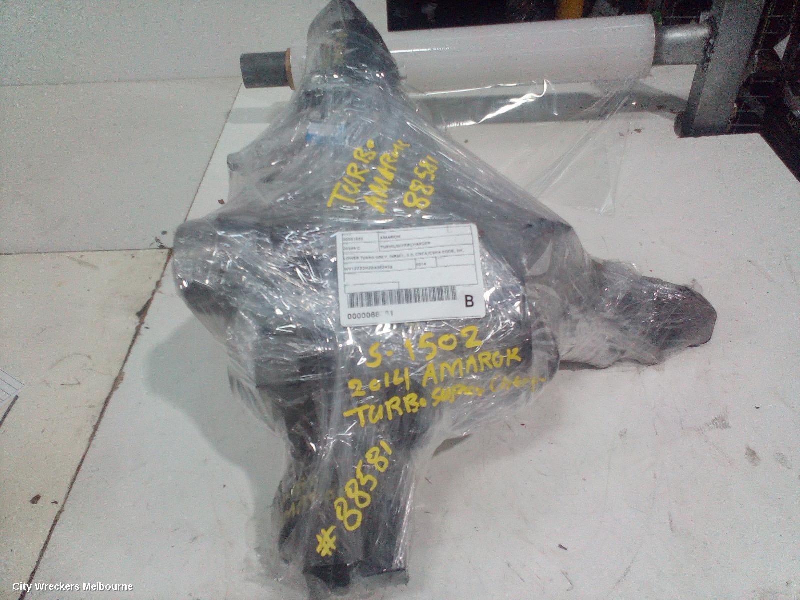 VOLKSWAGEN AMAROK TURBO SUPERCHARGER, LOWER TURBO ONLY, DIESEL, 2.0, CNEA/CSHA CODE, 2H, 12/2010