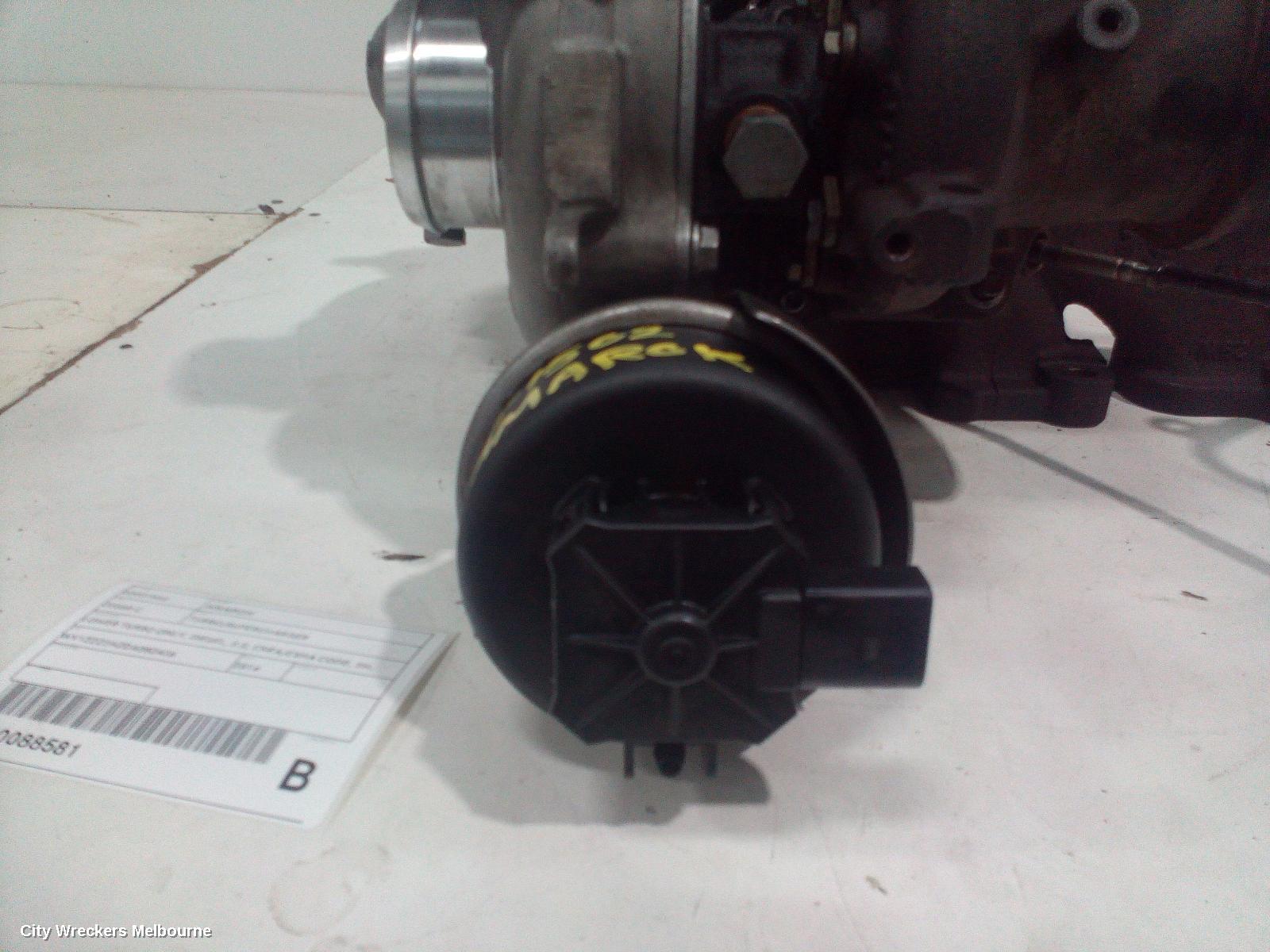 VOLKSWAGEN AMAROK TURBO SUPERCHARGER, LOWER TURBO ONLY, DIESEL, 2.0, CNEA/CSHA CODE, 2H, 12/2010