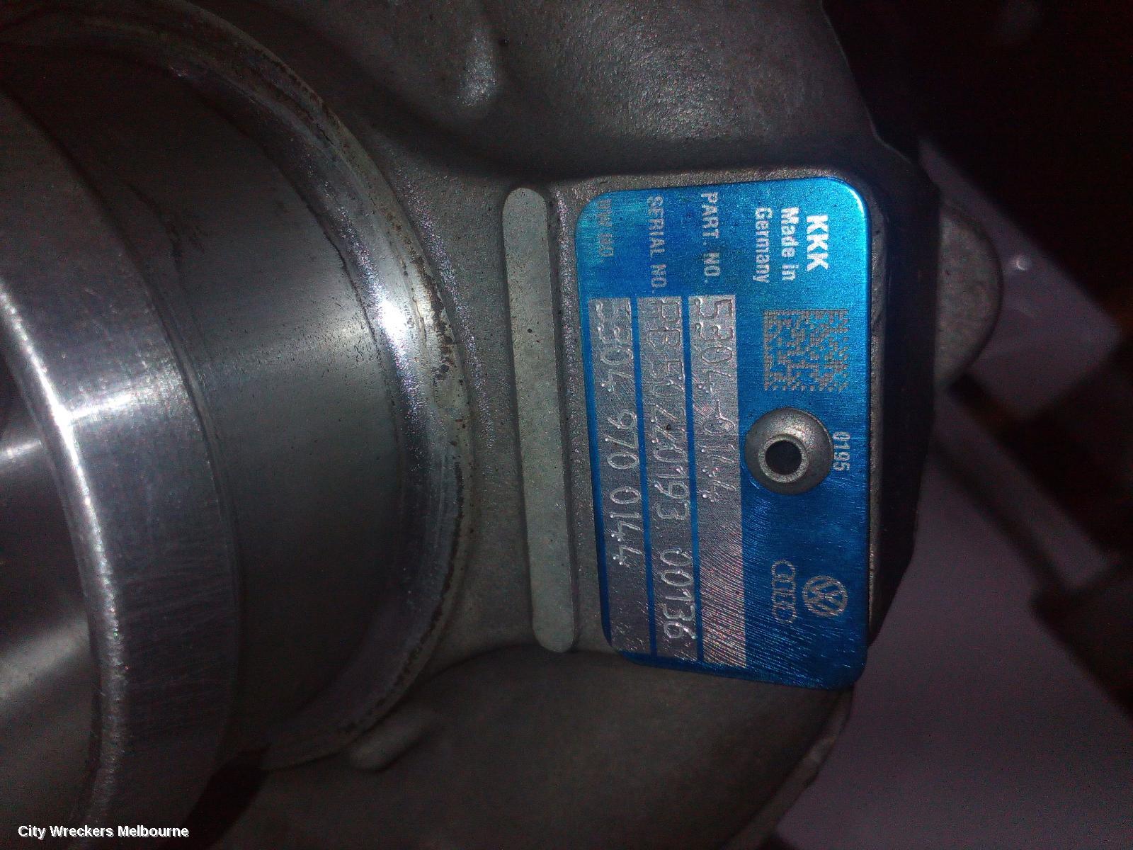 VOLKSWAGEN AMAROK TURBO SUPERCHARGER, LOWER TURBO ONLY, DIESEL, 2.0, CNEA/CSHA CODE, 2H, 12/2010