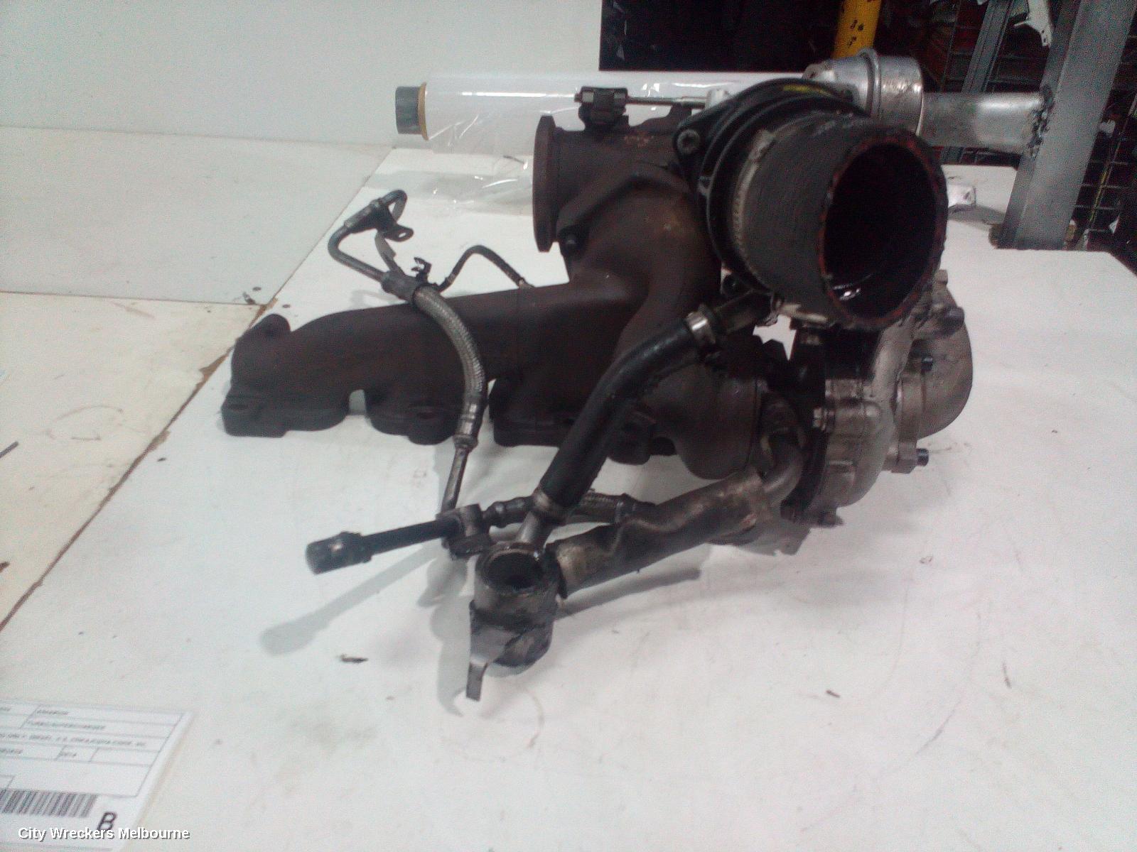 VOLKSWAGEN AMAROK TURBO SUPERCHARGER, LOWER TURBO ONLY, DIESEL, 2.0, CNEA/CSHA CODE, 2H, 12/2010