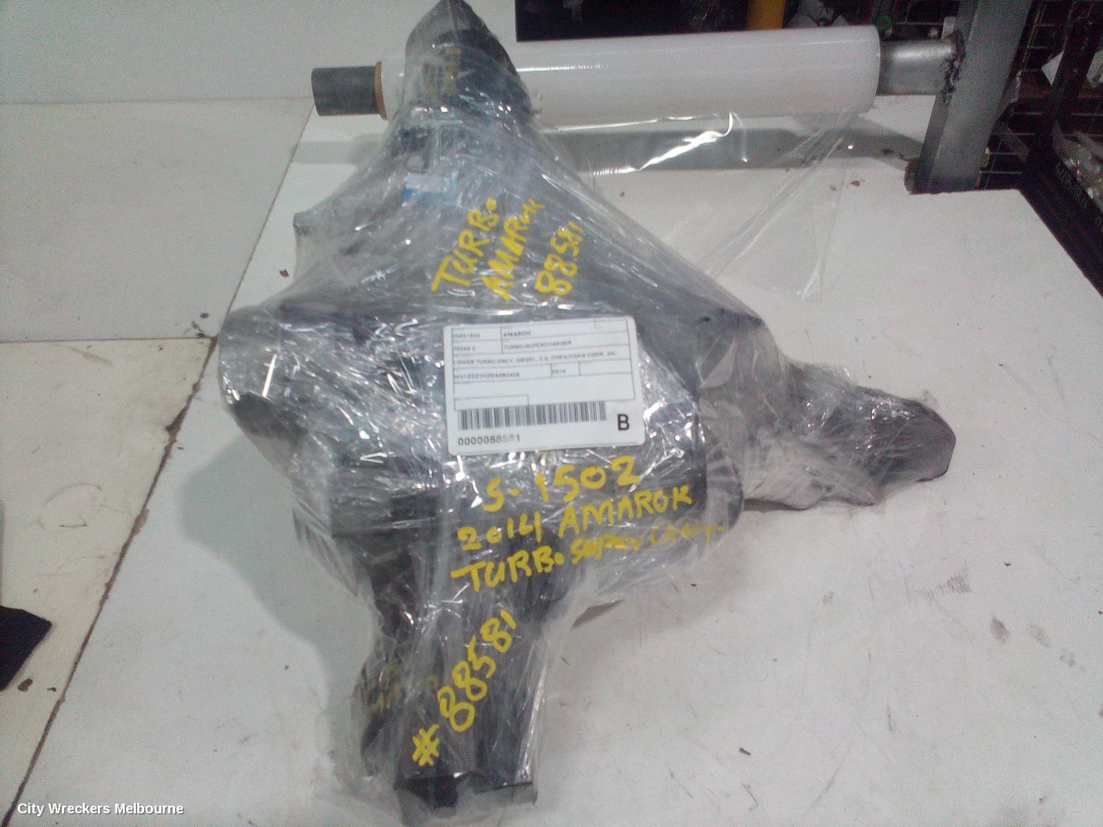 VOLKSWAGEN AMAROK TURBO SUPERCHARGER, LOWER TURBO ONLY, DIESEL, 2.0, CNEA/CSHA CODE, 2H, 12/2010