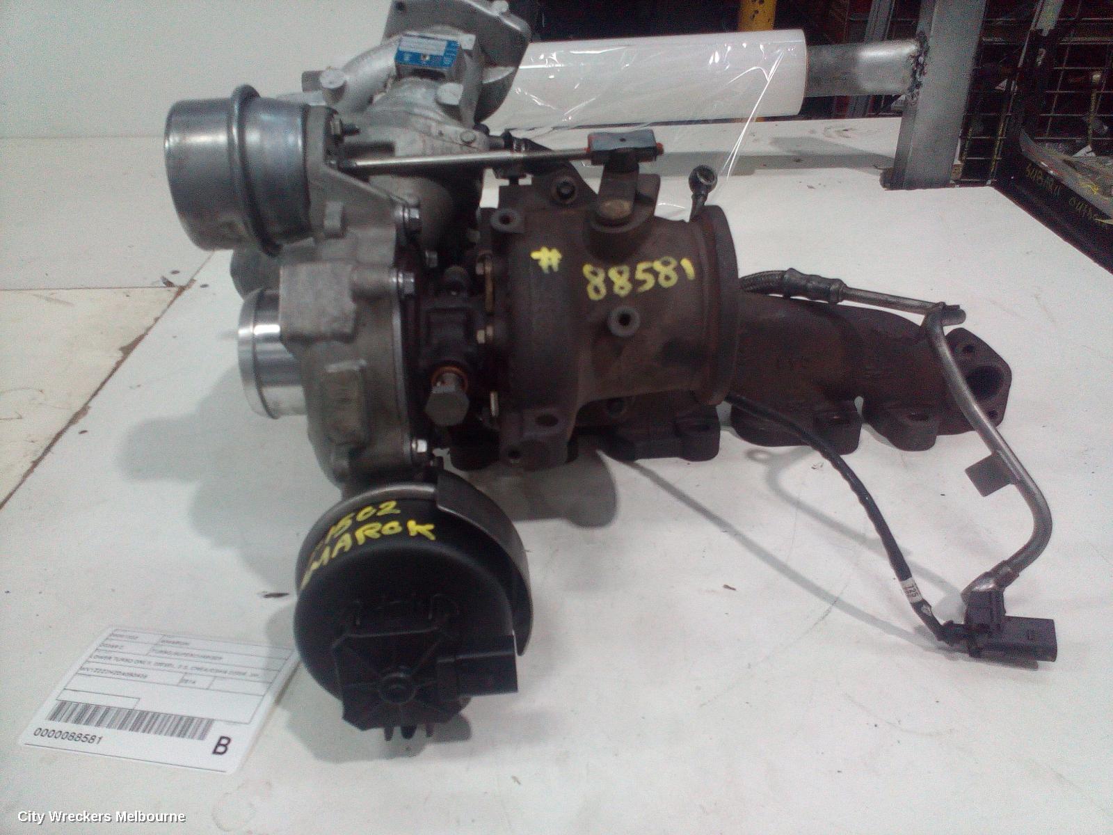 VOLKSWAGEN AMAROK TURBO SUPERCHARGER, LOWER TURBO ONLY, DIESEL, 2.0, CNEA/CSHA CODE, 2H, 12/2010