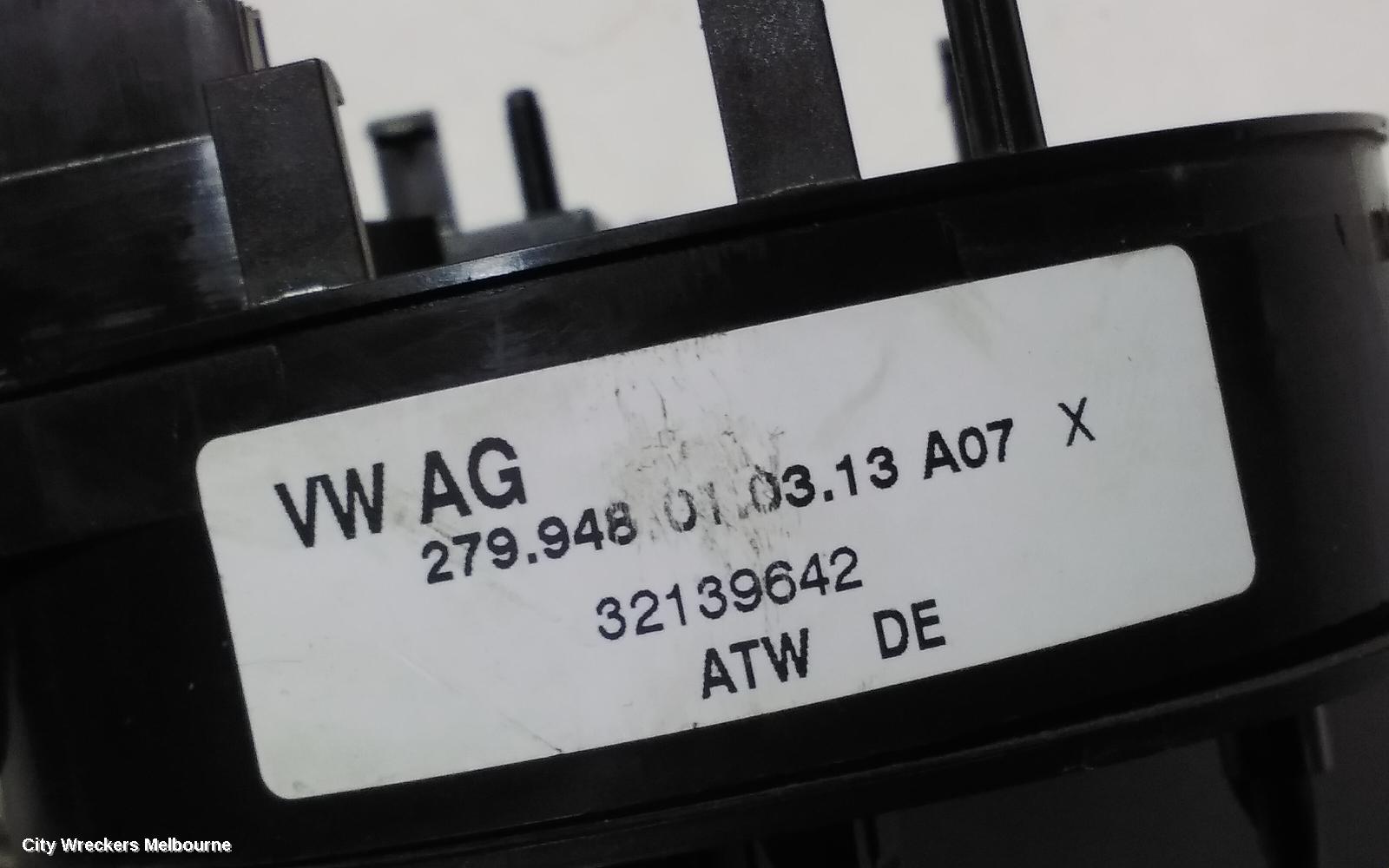 VOLKSWAGEN AMAROK AIRBAG MODULE/SENSOR, CLOCKSPRING, 2H, 12/2010 - 03/2014