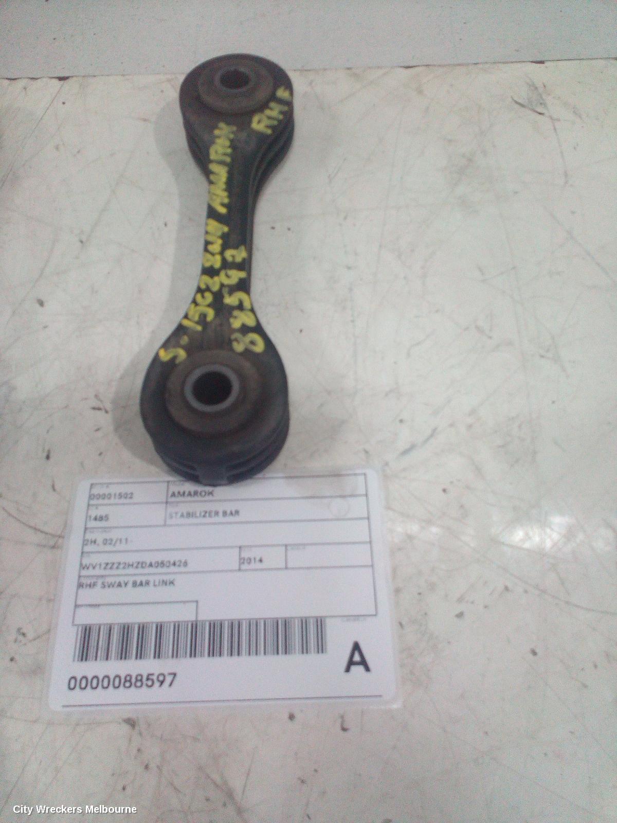 VOLKSWAGEN AMAROK STABILISER BAR, 2H, 02/2011 - 09/2022