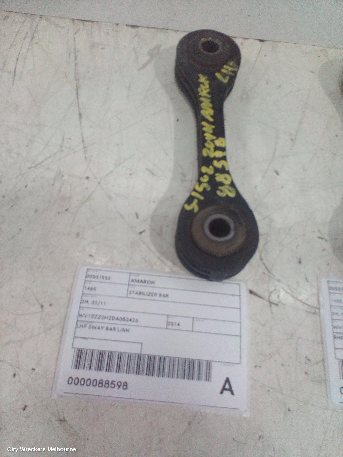 VOLKSWAGEN AMAROK STABILISER BAR, 2H, 02/2011 - 09/2022
