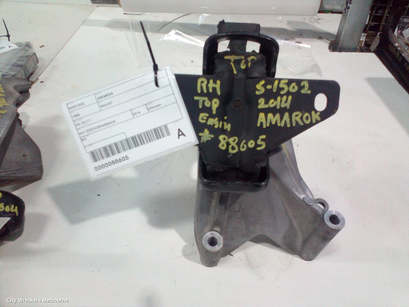 VOLKSWAGEN AMAROK MOUNT, ENGINE MOUNT (RH SIDE), DIESEL, 2.0, TWIN TURBO, 2H, CDCA/CNEA/CSHA CODE, 10/2010 - 09/2022