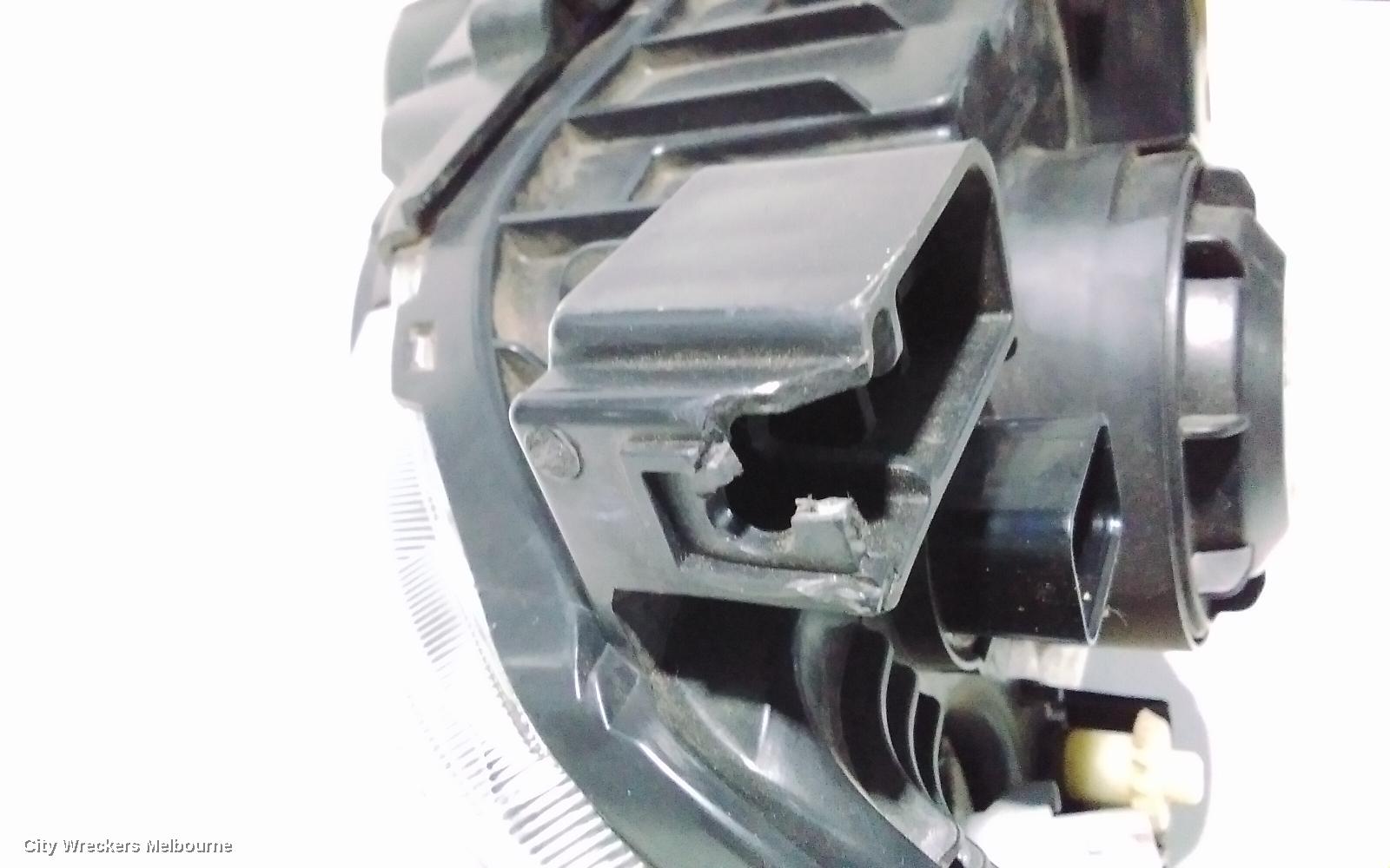 HOLDEN BARINA RIGHT HEADLAMP, TM, W/ CHROME RING TYPE, 08/2011 - 08/2016