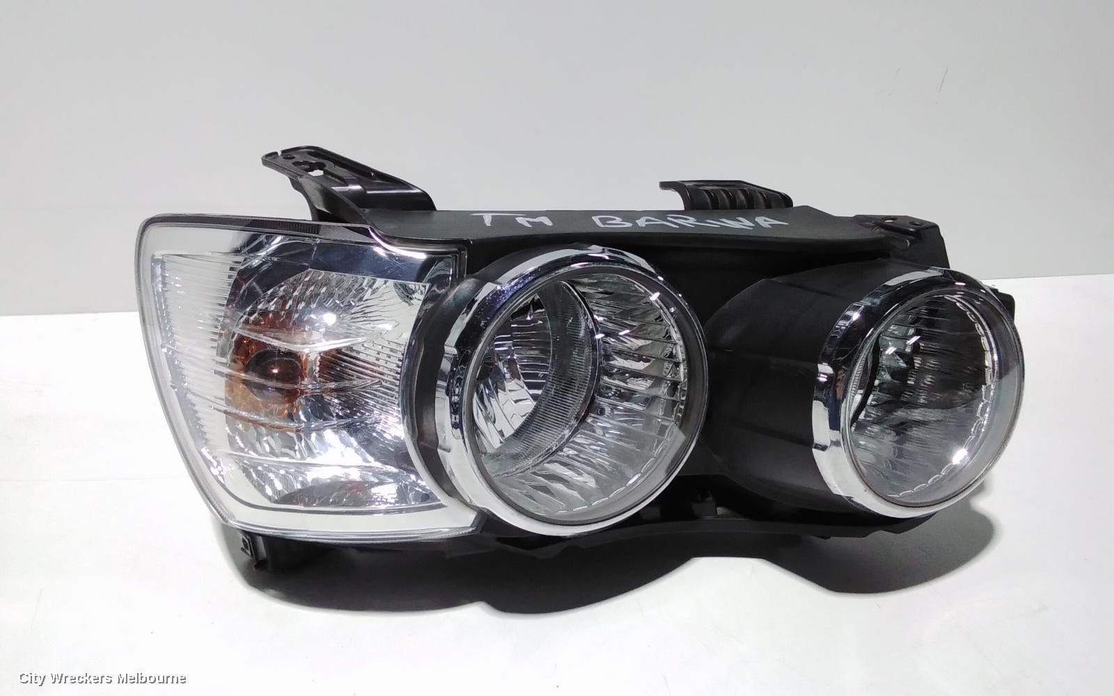 HOLDEN BARINA RIGHT HEADLAMP, TM, W/ CHROME RING TYPE, 08/2011 - 08/2016