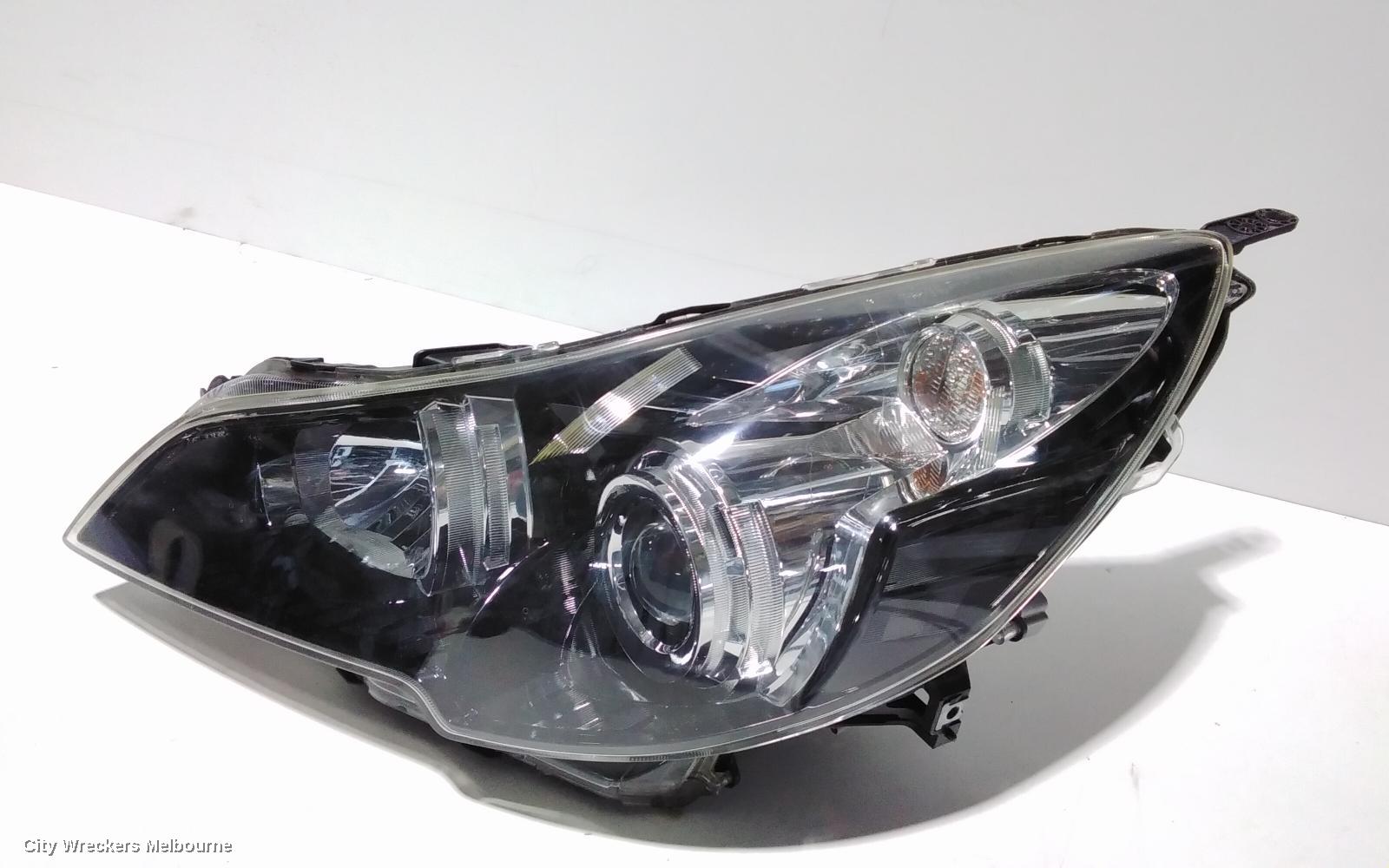 SUBARU LIBERTY LEFT HEADLAMP, 5TH GEN, 2.5I/2.5 GT ENG, XENON TYPE, BLACK INSERT, 07/2009 - 03/2012