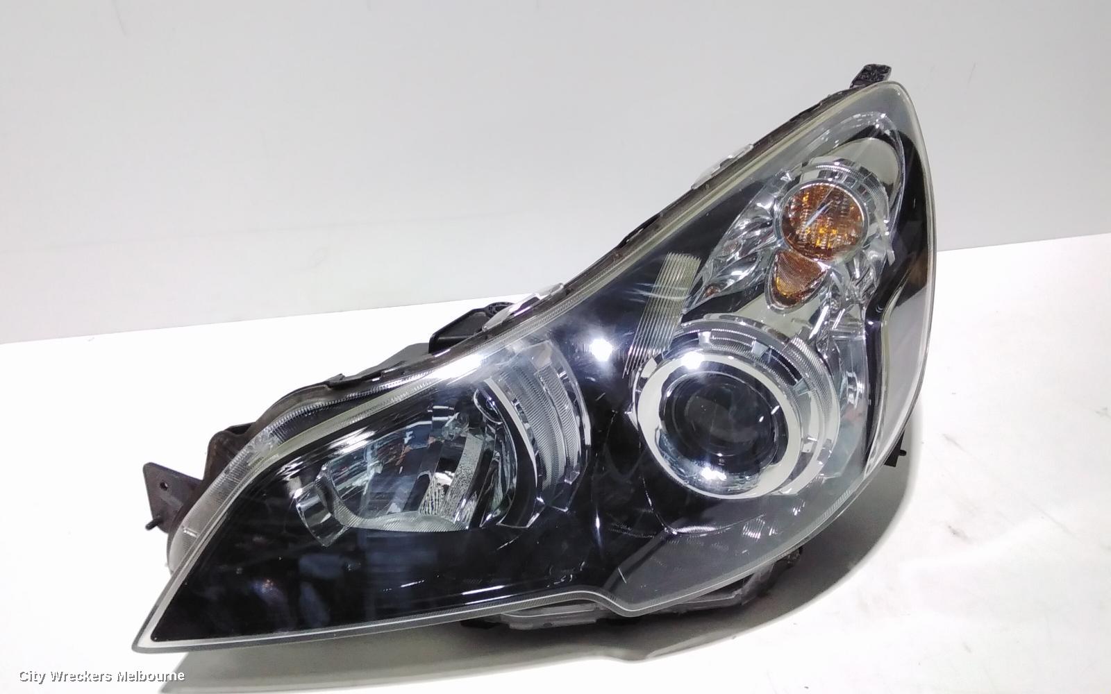 SUBARU LIBERTY LEFT HEADLAMP, 5TH GEN, 2.5I/2.5 GT ENG, XENON TYPE, BLACK INSERT, 07/2009 - 03/2012