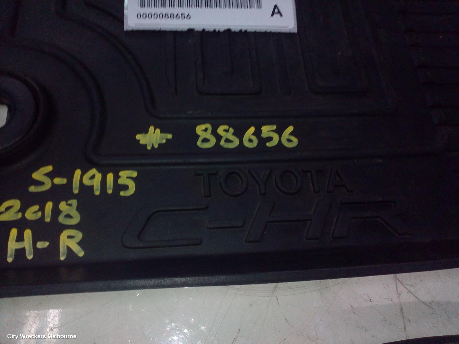 TOYOTA C-HR FLOOR MATS, GEN 1, 12/2016 - 09/2023