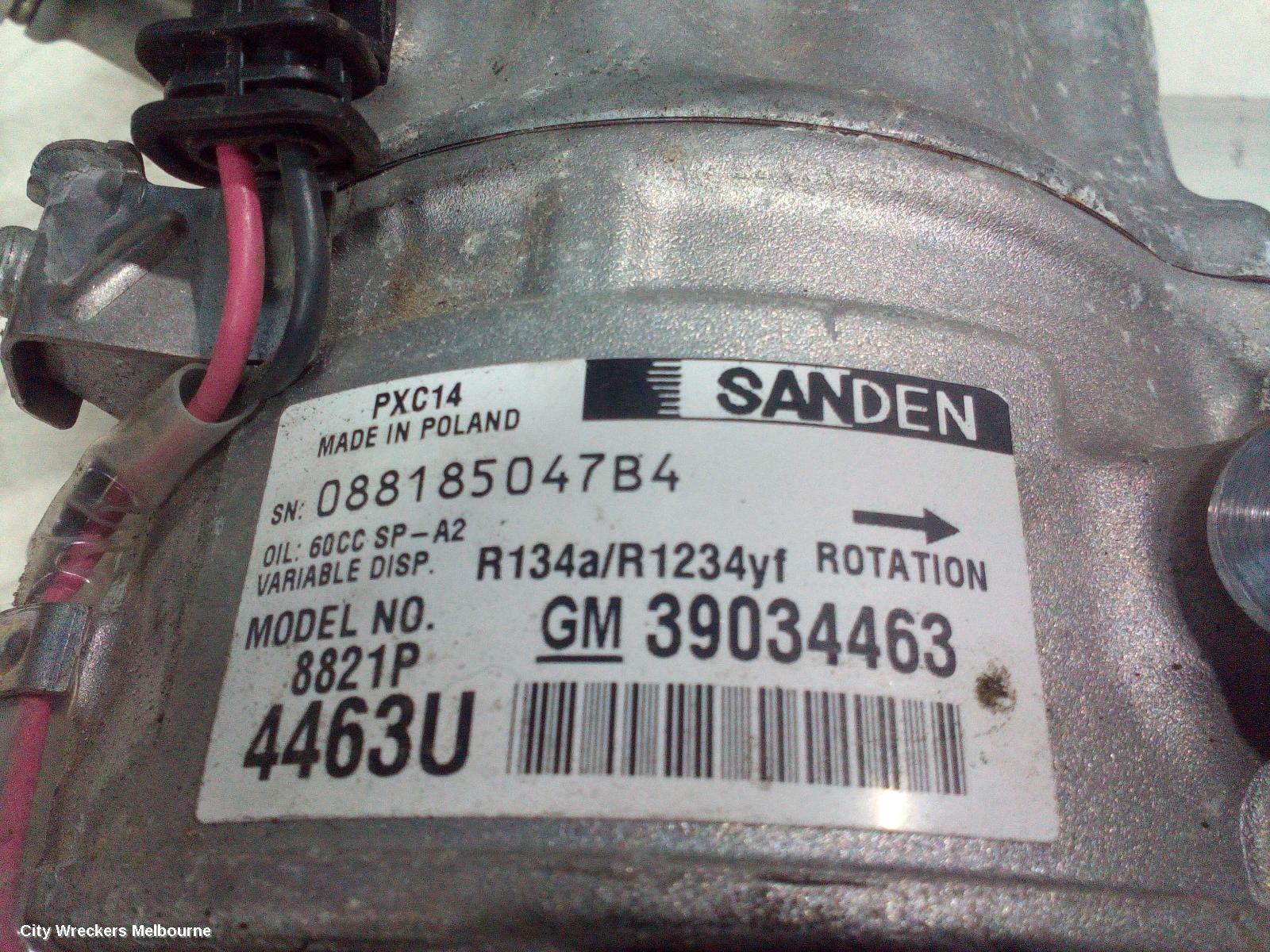 HOLDEN ASTRA A/C COMPRESSOR, BK-BL, 1.4, PETROL, 09/2016 - 12/2020