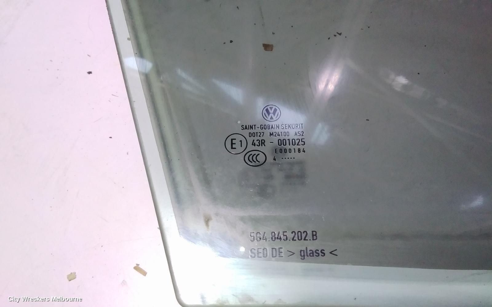 VOLKSWAGEN GOLF RIGHT FRONT DOOR WINDOW, GEN 7, 5DR HATCH/WAGON, 01/2013 - 08/2020