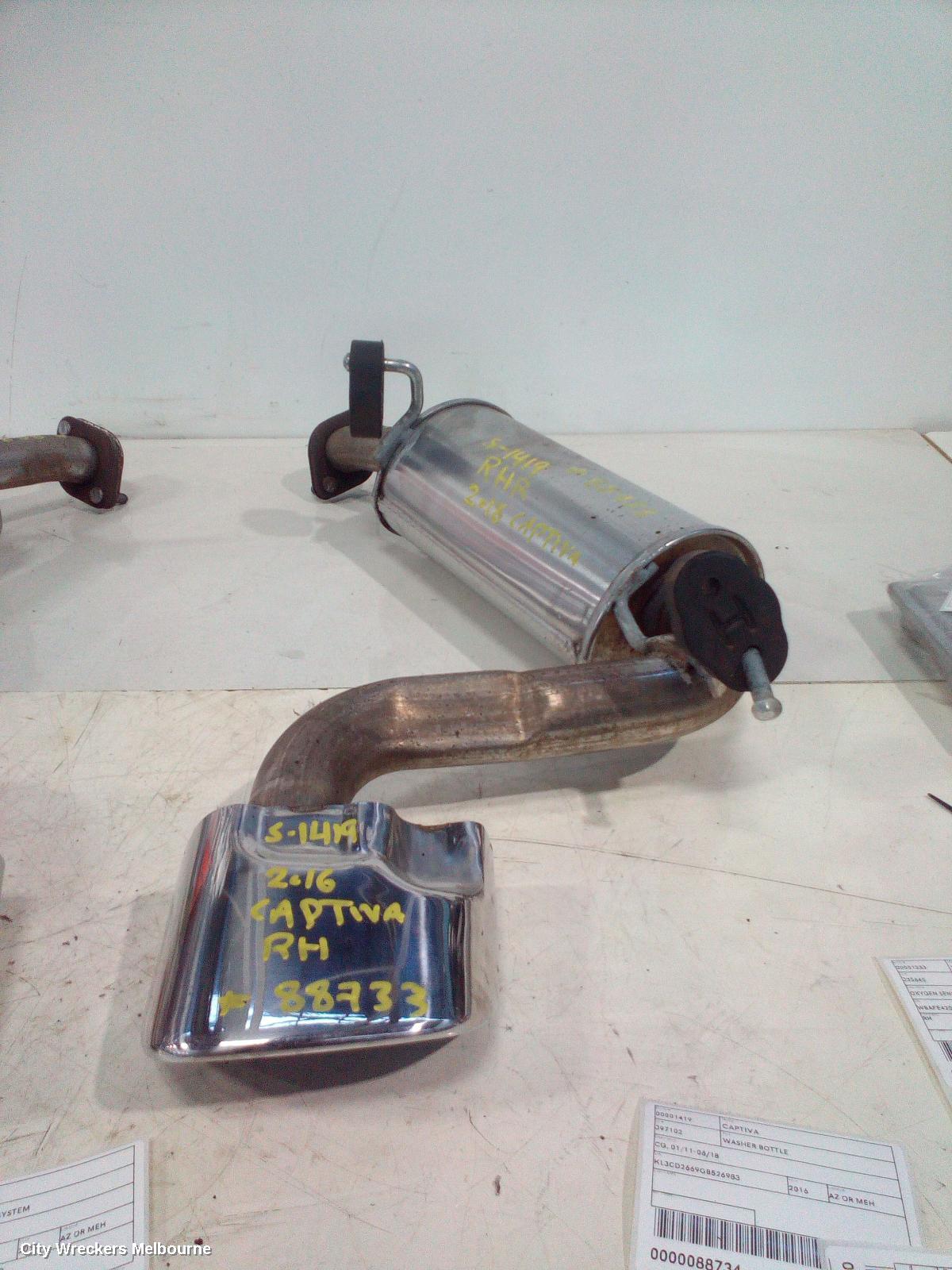 HOLDEN CAPTIVA EXHAUST SYSTEM, CG SERIES 2 03/2011 - 06/2018