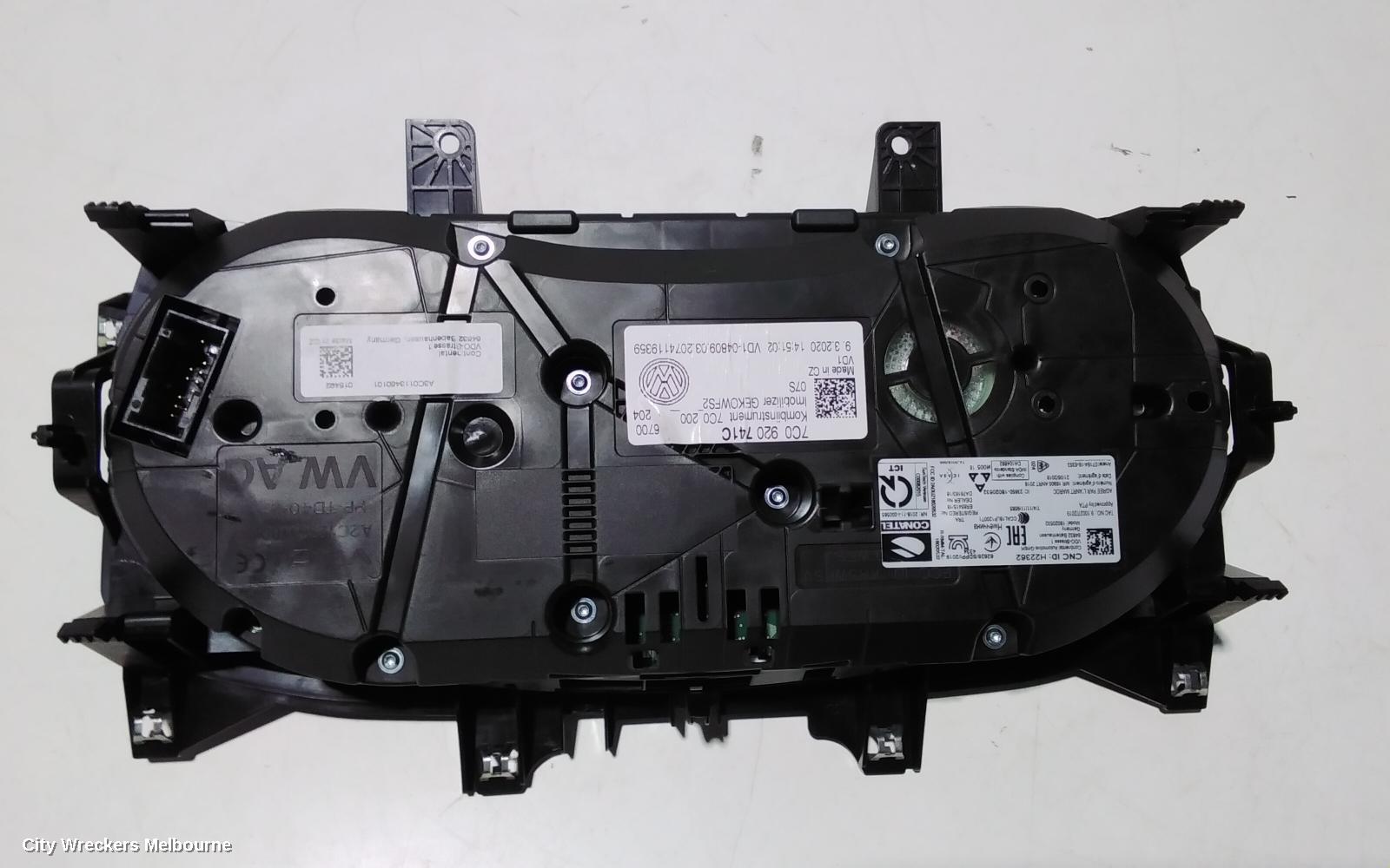 VOLKSWAGEN CRAFTER INSTRUMENT CLUSTER, AUTO T/M, SY1, 08/2017 ONWARDS