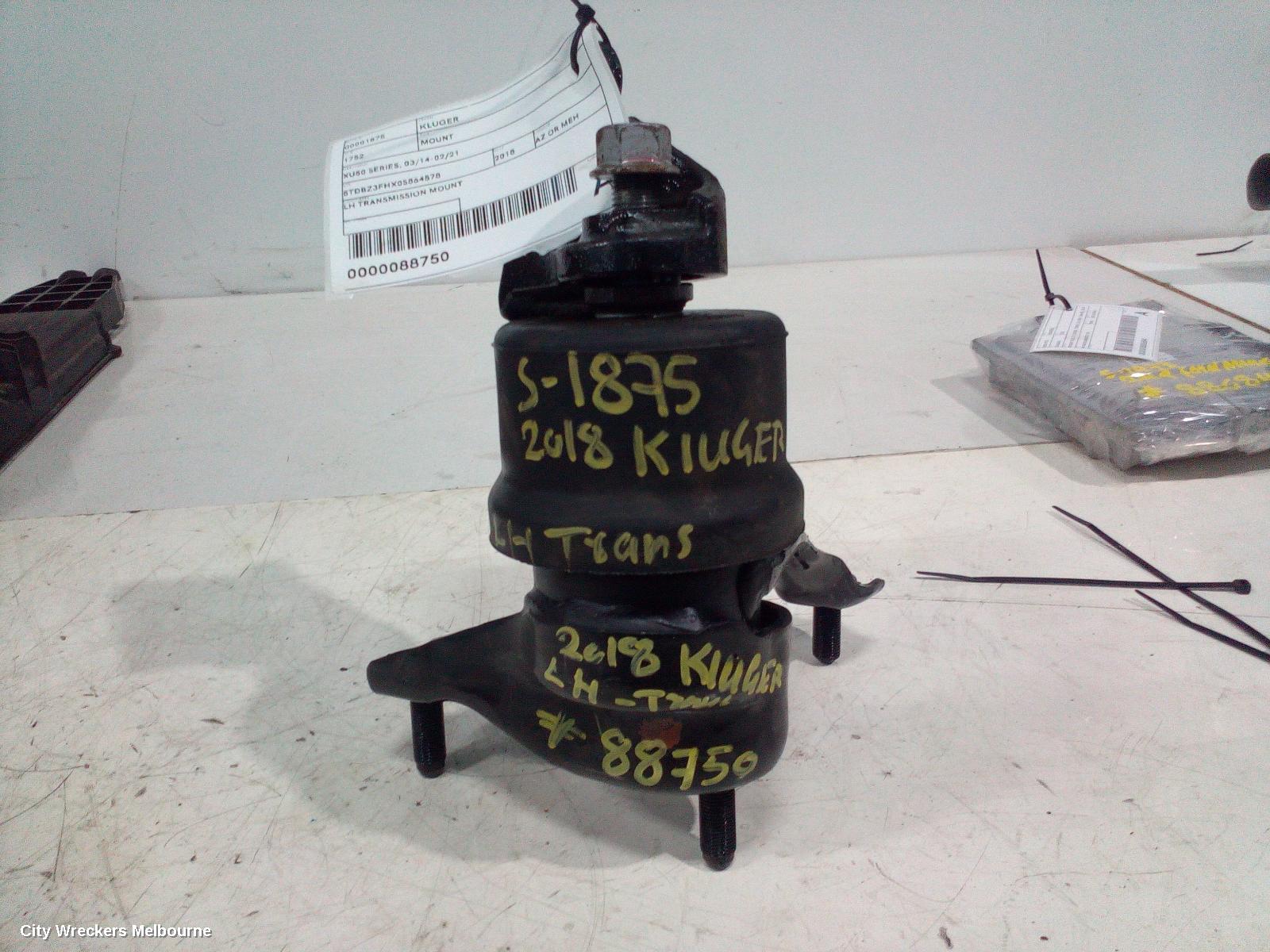 TOYOTA KLUGER MOUNT, XU50 SERIES, 03/2014 - 02/2021