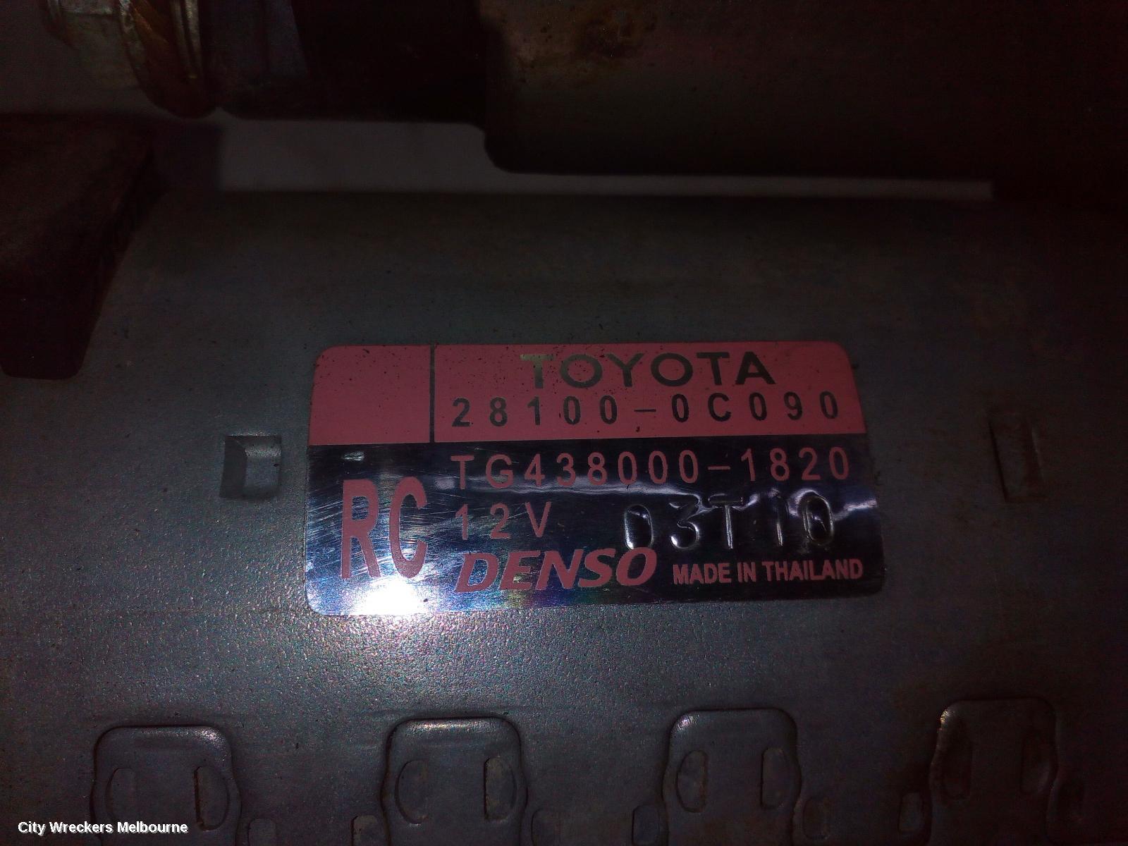 TOYOTA HILUX STARTER, PETROL, 2.7, 09/2015 ONWARDS