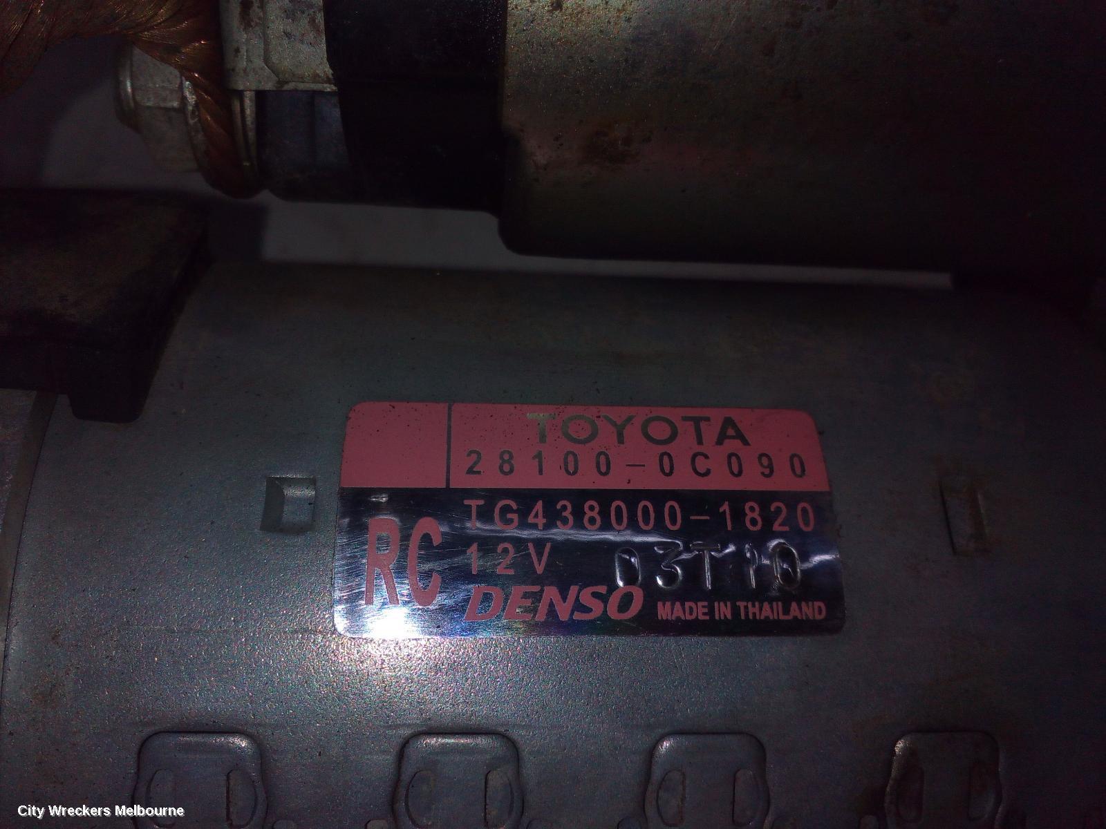 TOYOTA HILUX STARTER, PETROL, 2.7, 09/2015 ONWARDS