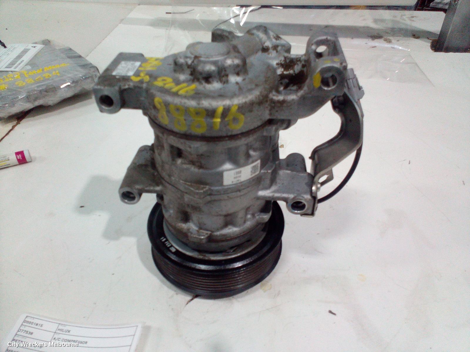 TOYOTA HILUX A/C COMPRESSOR, PETROL, 09/2015 ONWARDS
