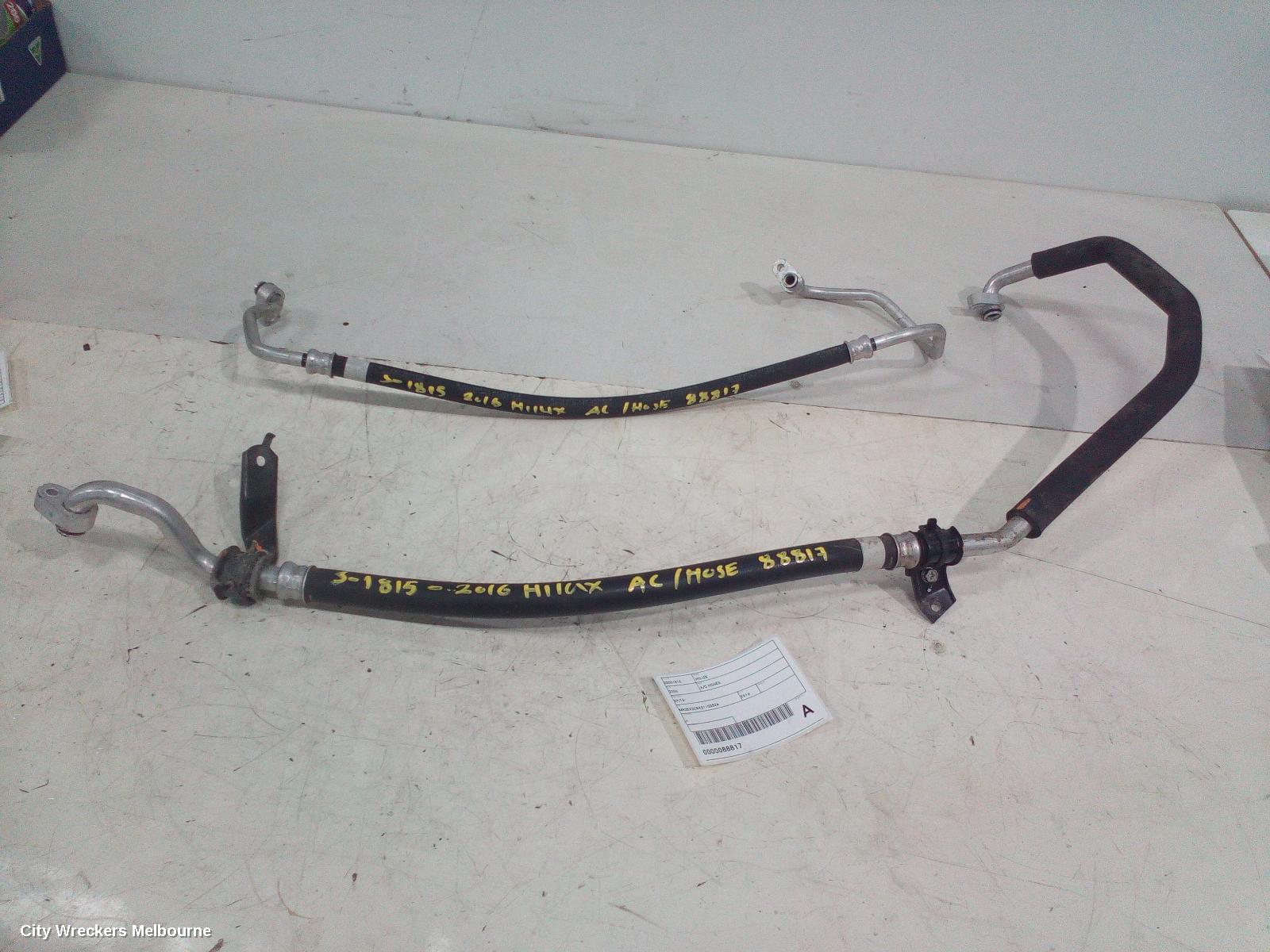 TOYOTA HILUX A/C HOSES, PETROL, 2.7, 2TR-FE, COMPRESSOR TO CONDENSER, 09/2015 ONWARDS