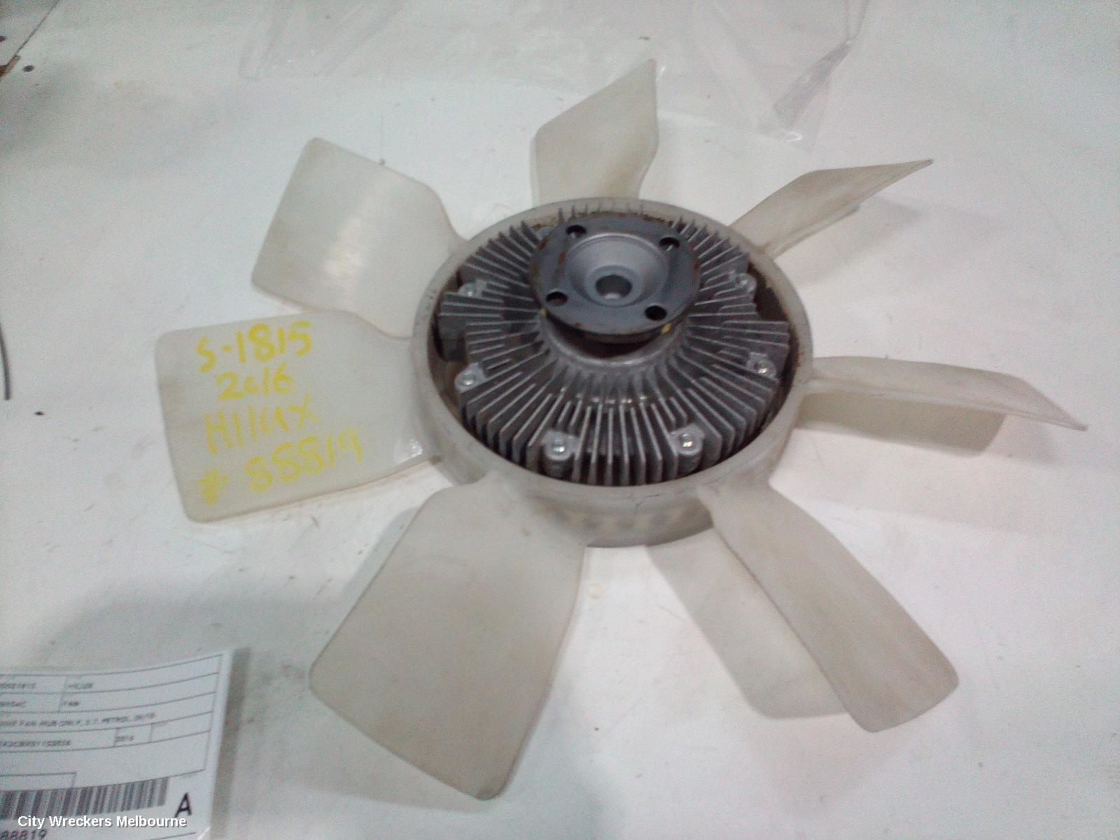 TOYOTA HILUX FAN, ENGINE FAN-HUB ONLY, 2.7, PETROL, 09/2015 ONWARDS