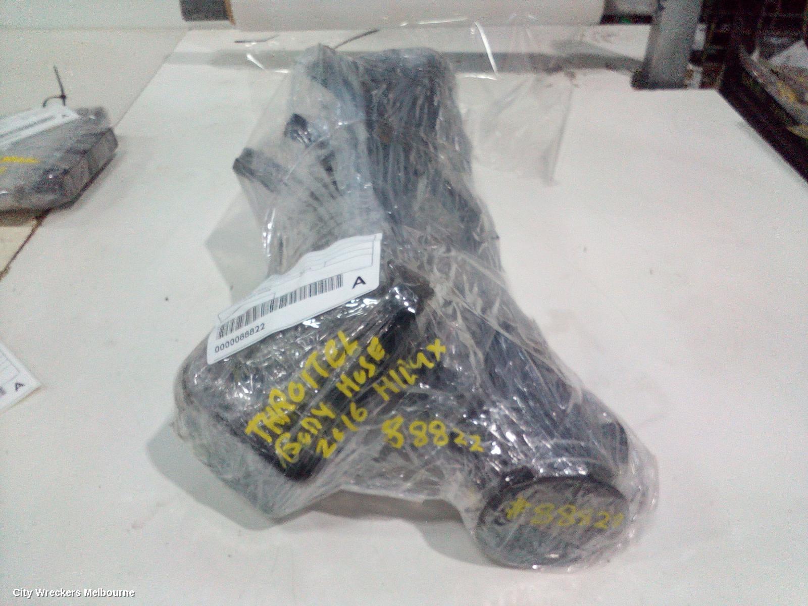 TOYOTA HILUX, 06/2015 - 09/2025, THROTTEL BODY HOSE WITH SENSOR: 88822