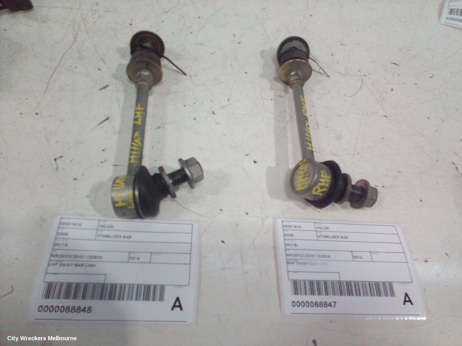 TOYOTA HILUX STABILISER BAR, 2WD, FRONT SWAY BAR, 09/2015 ONWARDS