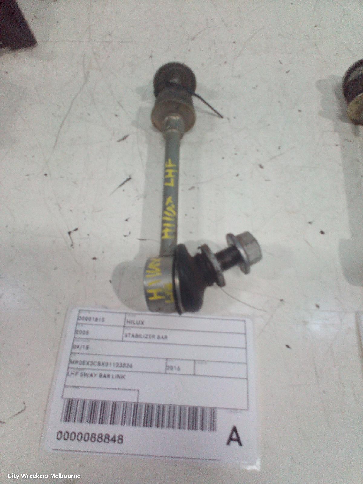 TOYOTA HILUX STABILISER BAR, 2WD, FRONT SWAY BAR, 09/2015 ONWARDS