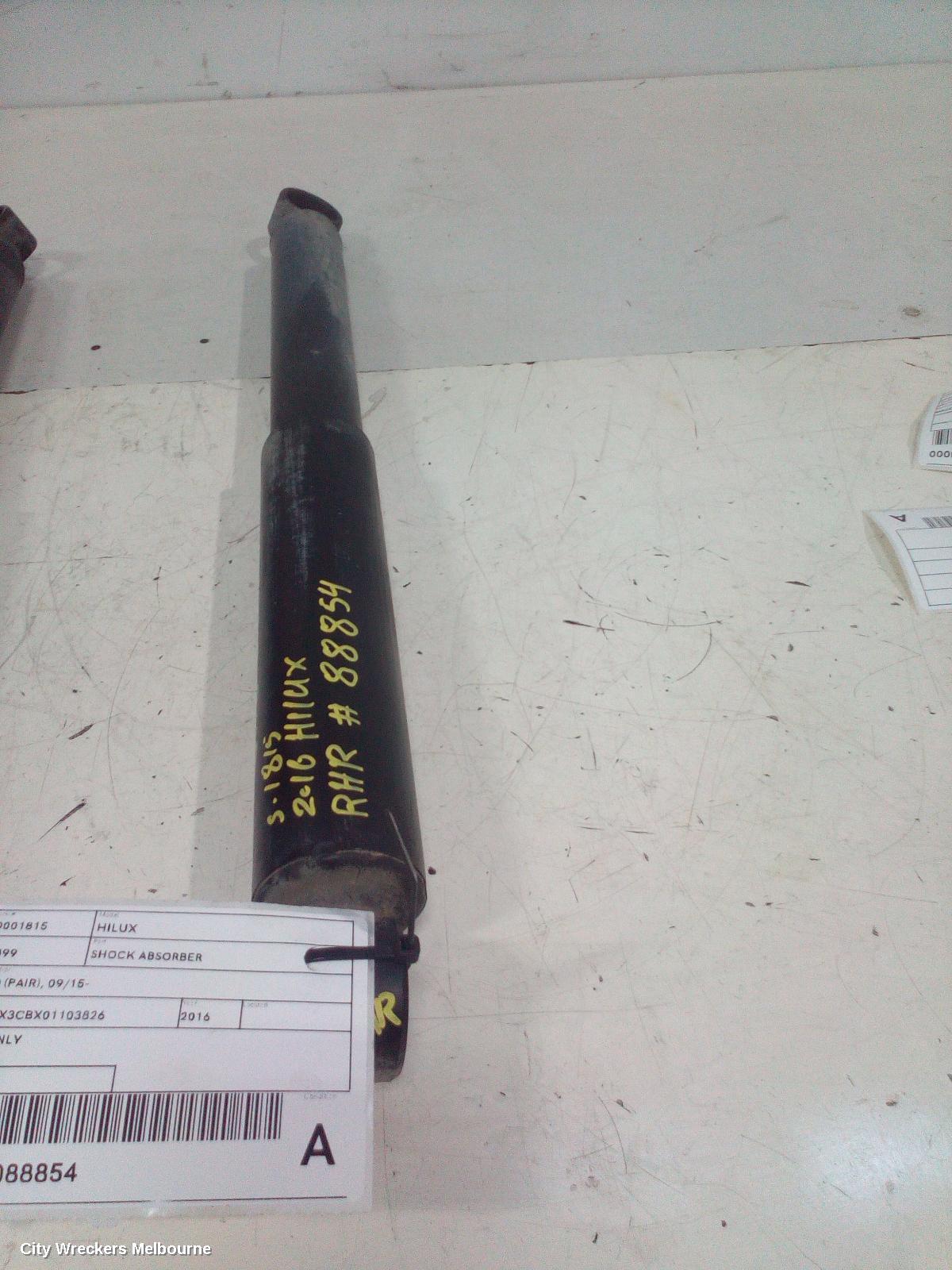 TOYOTA HILUX SHOCK ABSORBER, 2WD, REAR (RH SIDE), LOW RIDE, 09/2015 ONWARDS