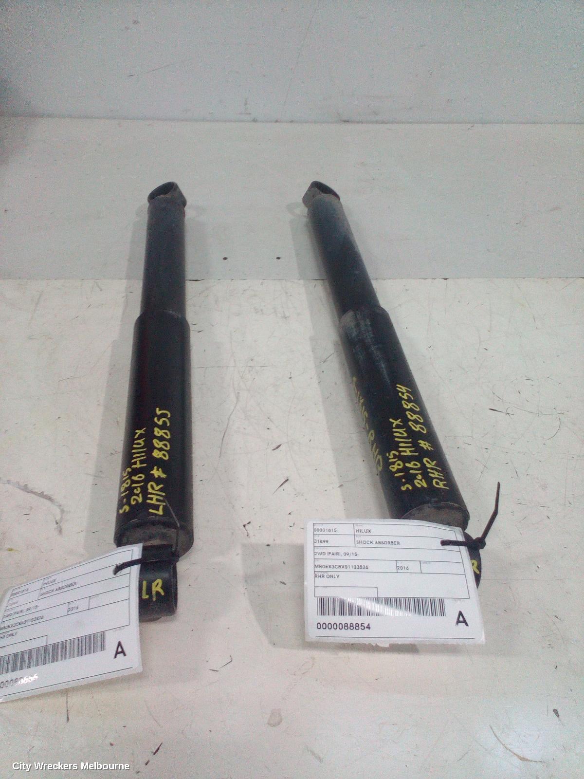 TOYOTA HILUX SHOCK ABSORBER, 2WD, REAR (LH SIDE), LOW RIDE, 09/2015 ONWARDS