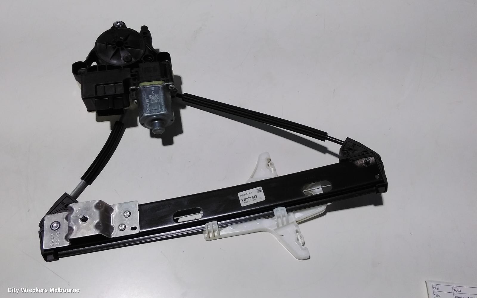VOLKSWAGEN POLO RIGHT REAR WND REG/MOTOR, AW, 09/2017 ONWARDS