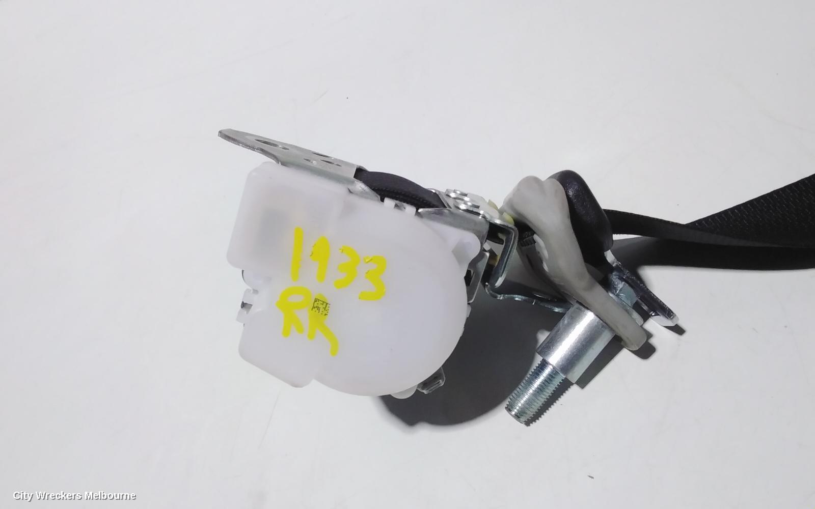 TOYOTA RAV4 SEATBELT/STALK, RH REAR, SEAT BELT ONLY (NO STALK), XA40, 10/2015 - 11/2018